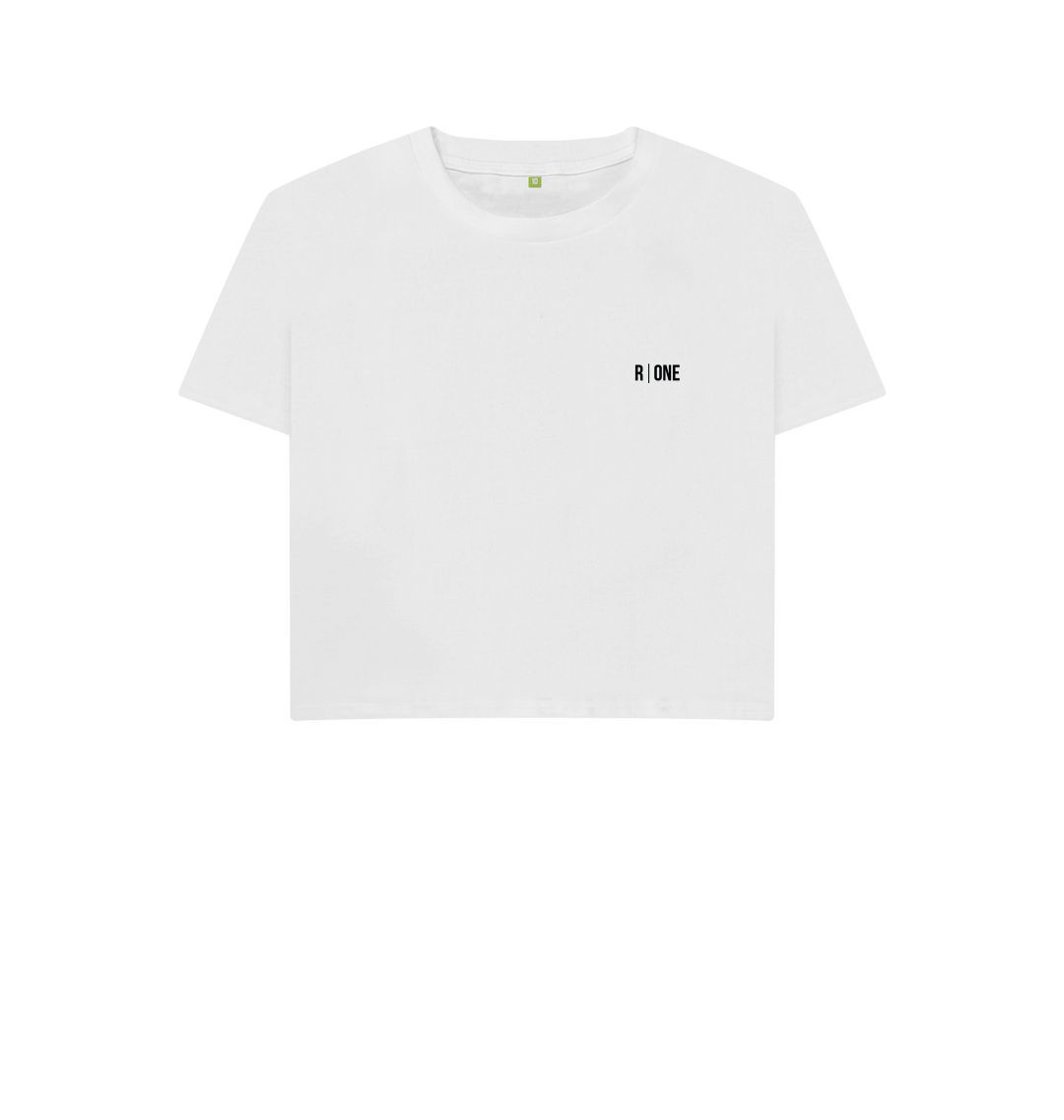 B-Relaxed | GOTS Certified Organic Cotton Crop T-shirt | White