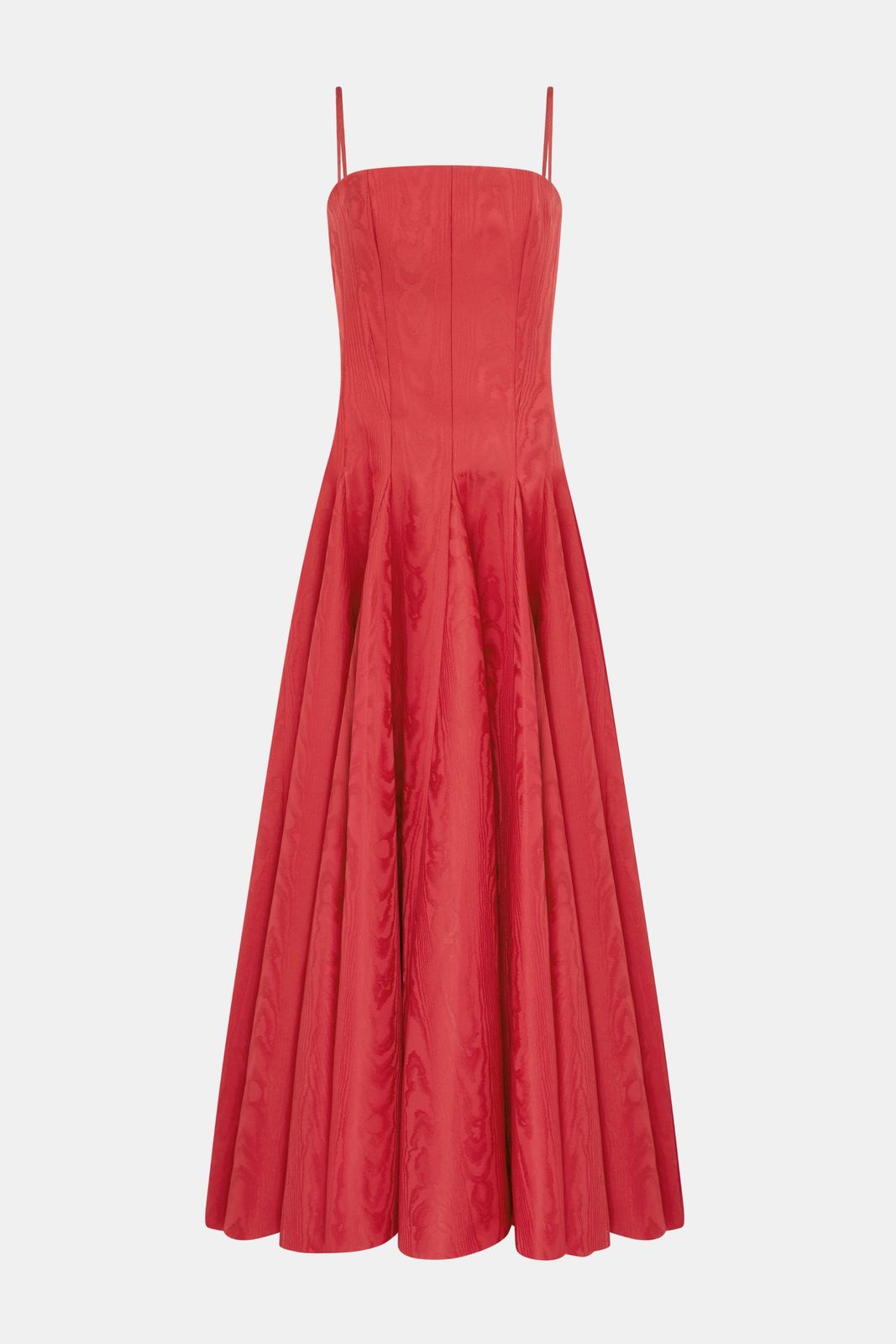 Gracia Dress In Red Moire Mikado