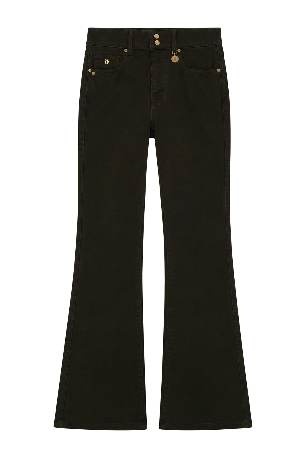 High Rise Flare Jean (dark Pine)