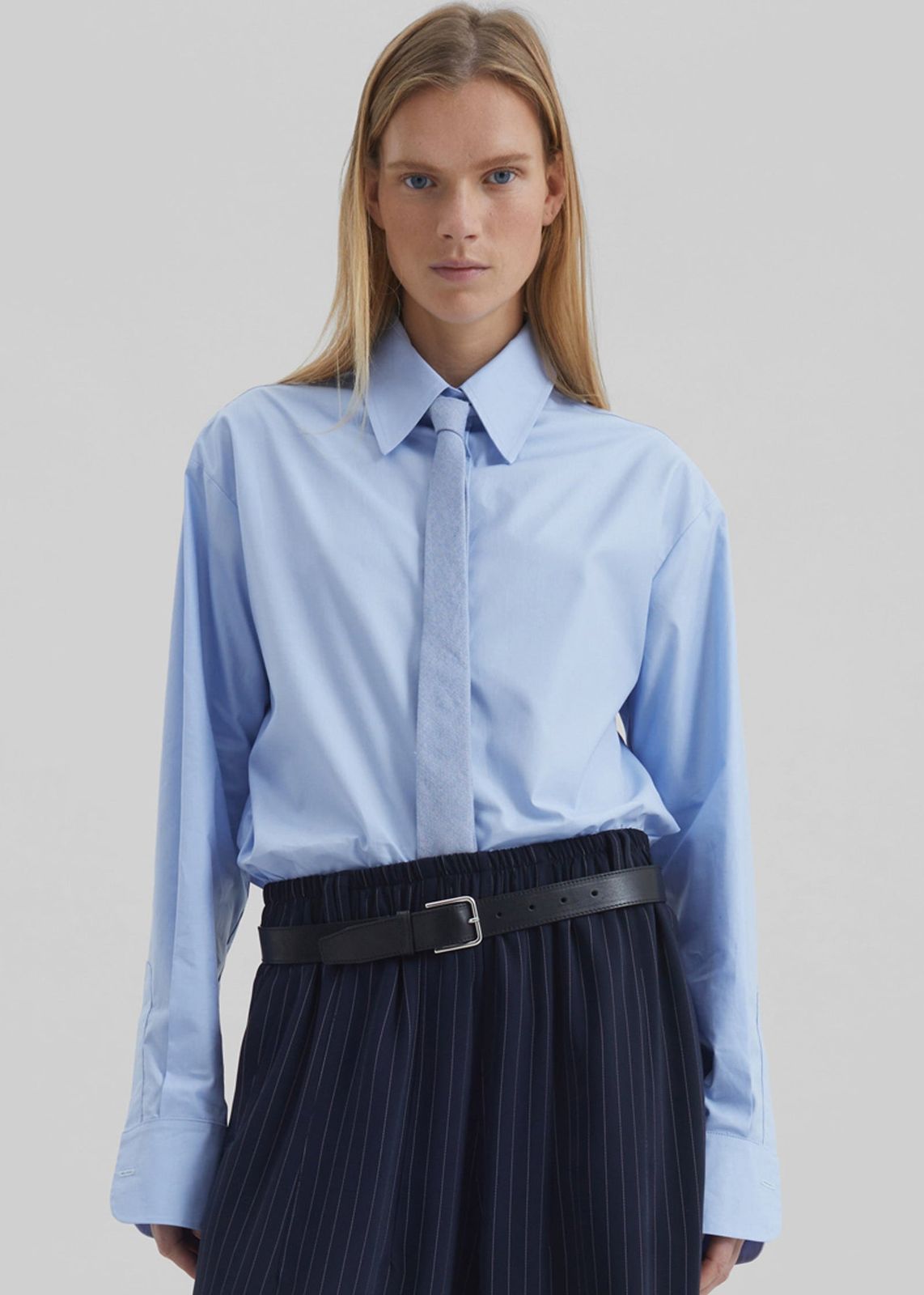 Peri Cotton Shirt - Light Blue