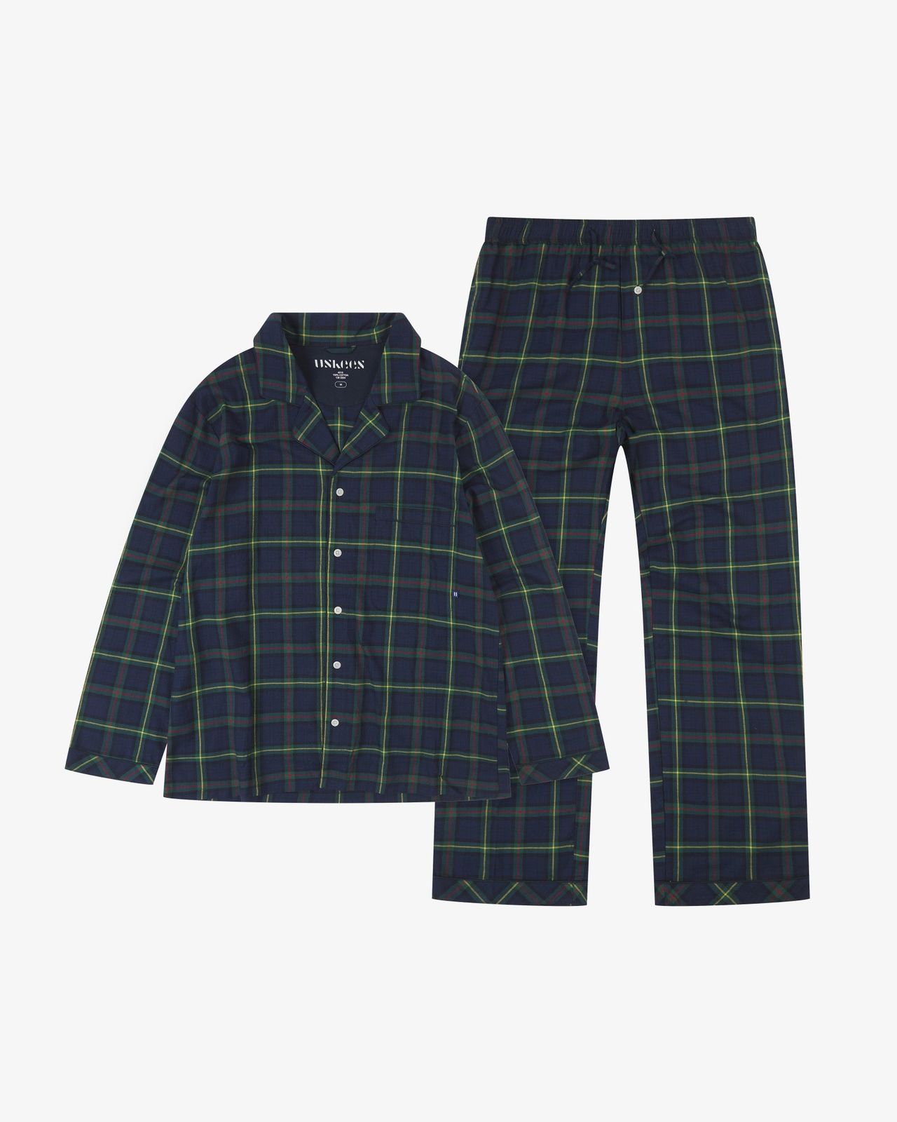 4016 Suburban pyjamas - goldenrod/pine plaid