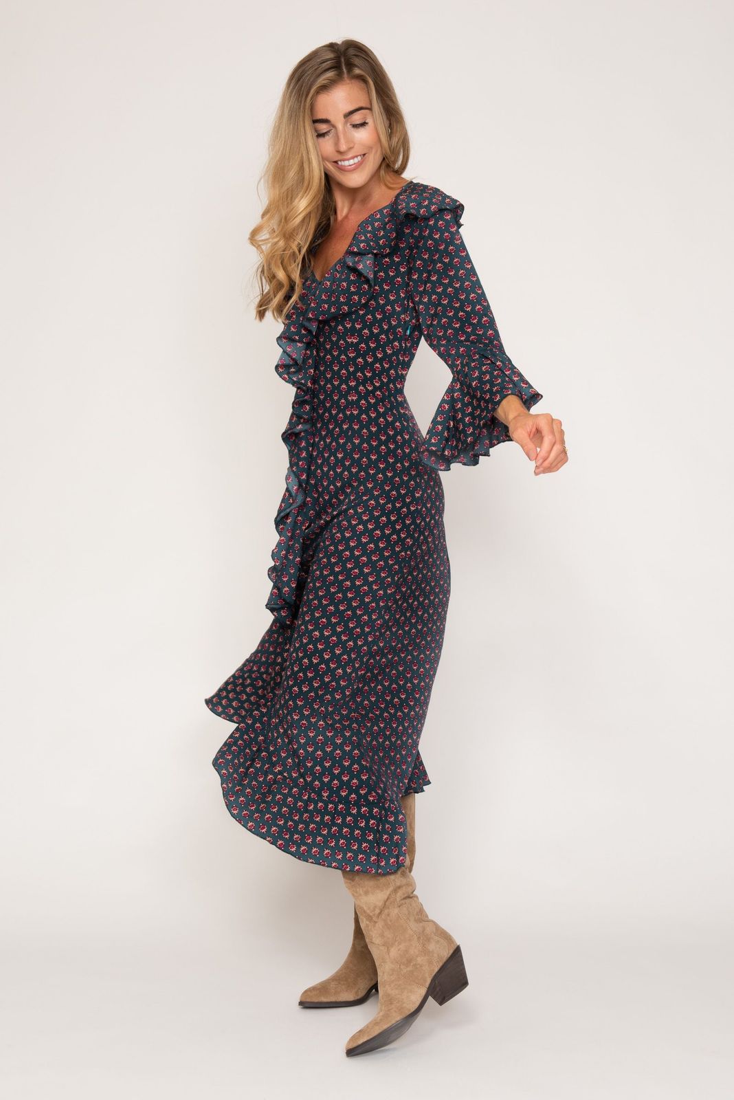 Felicity Midi Dress Smokey & Damson