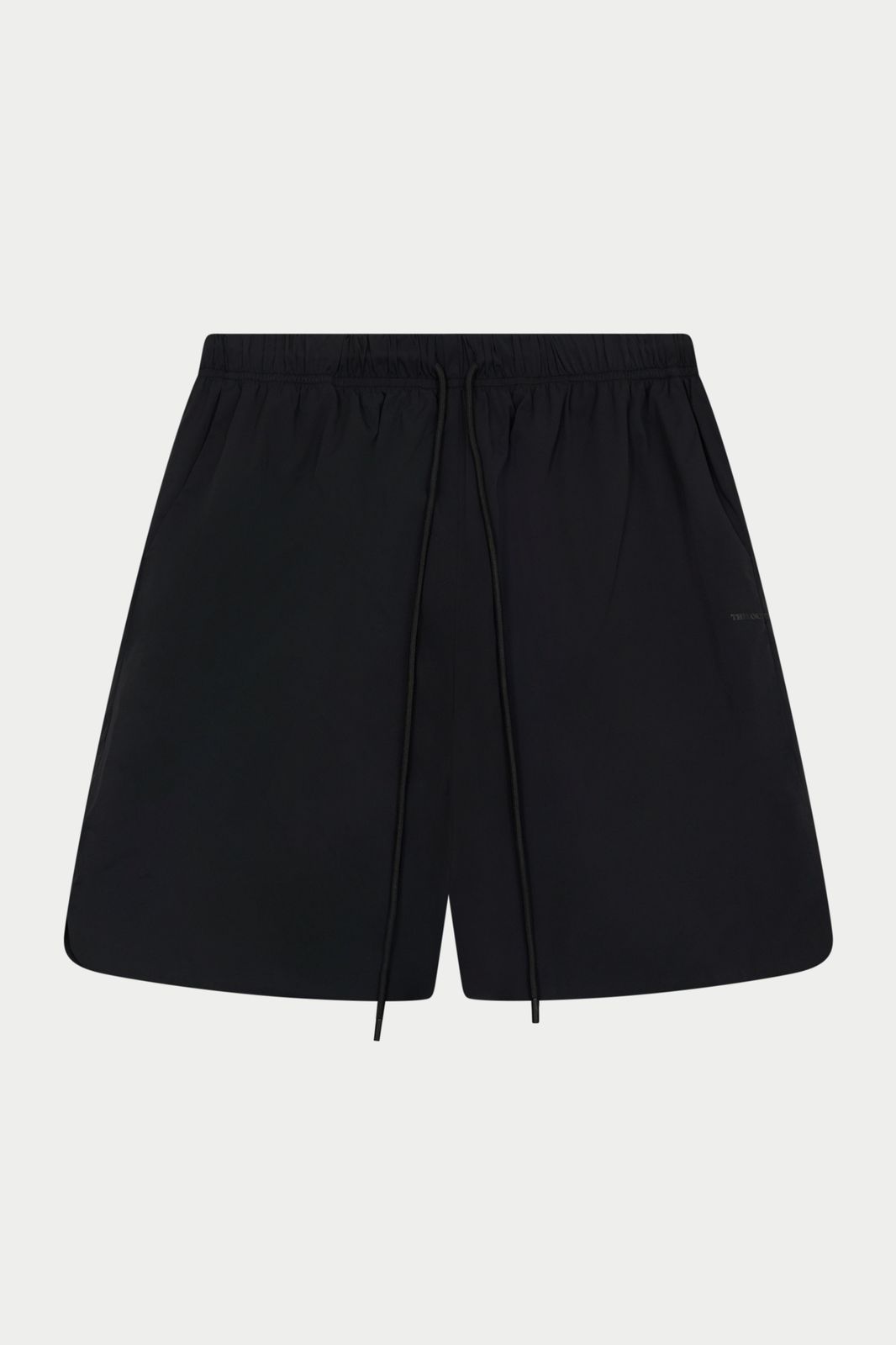 NYLON DRAWCORD SHORTS - BLACK