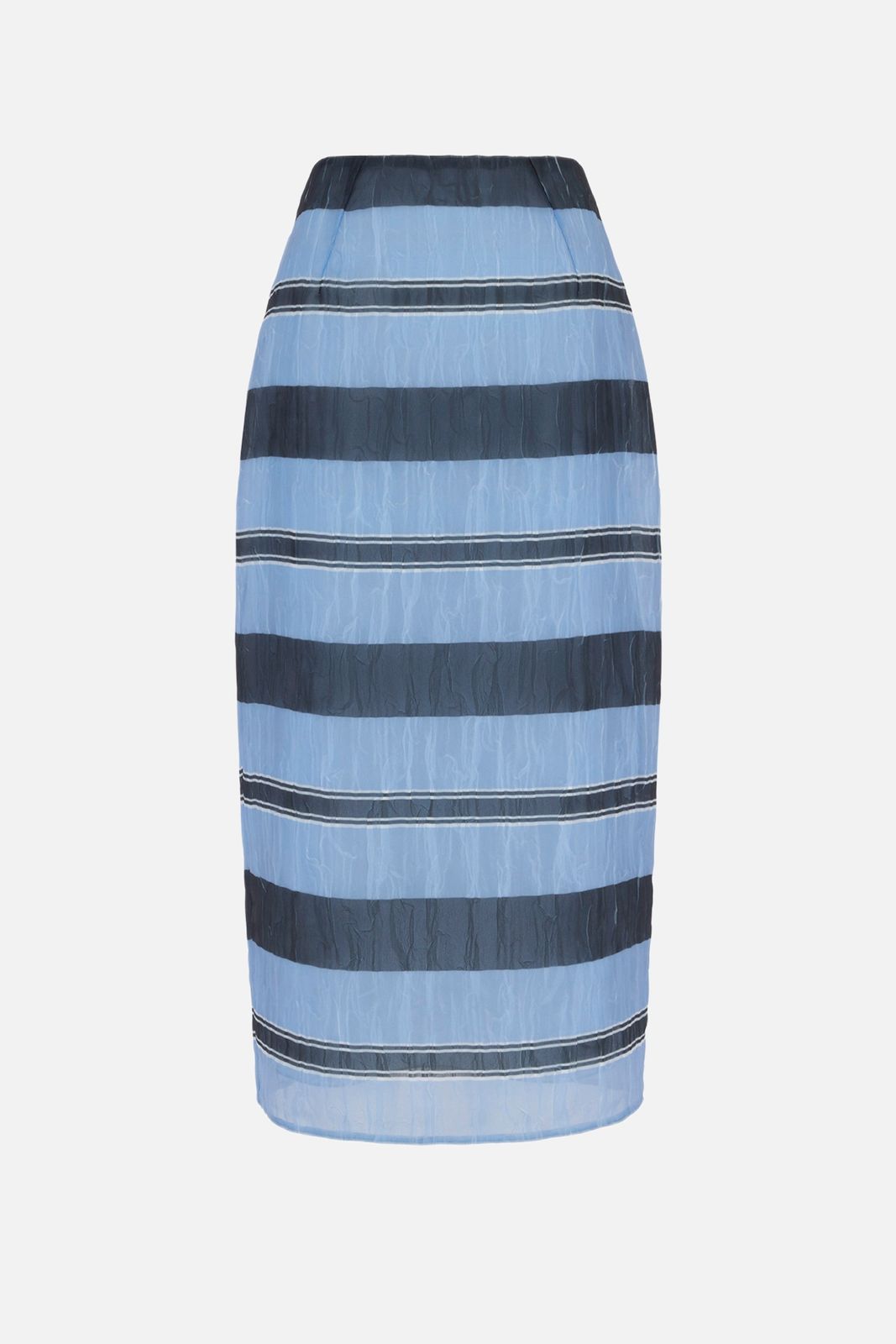 Priya Skirt in Blue & Black Textured Organza
