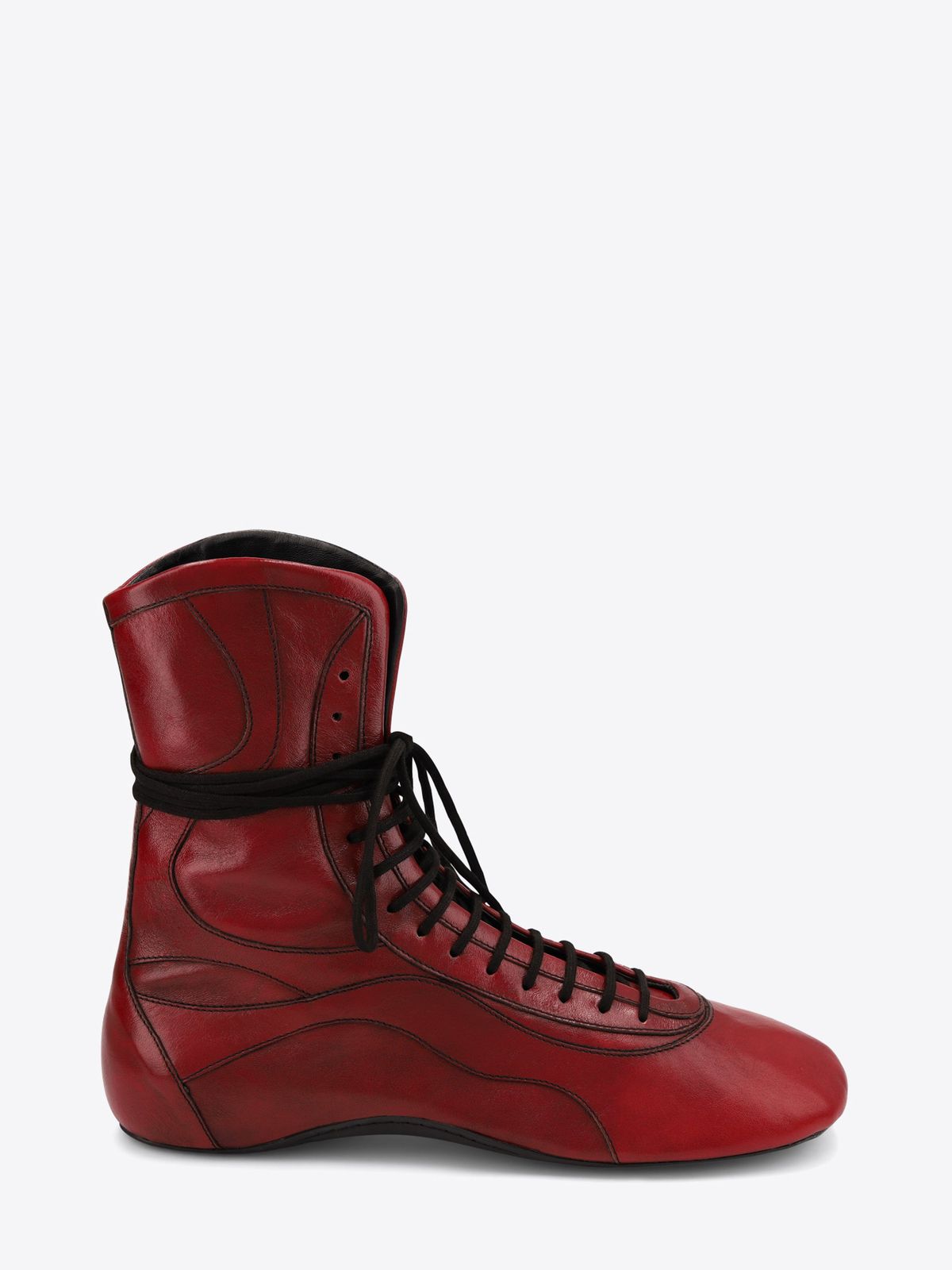 Leather high top sneakers