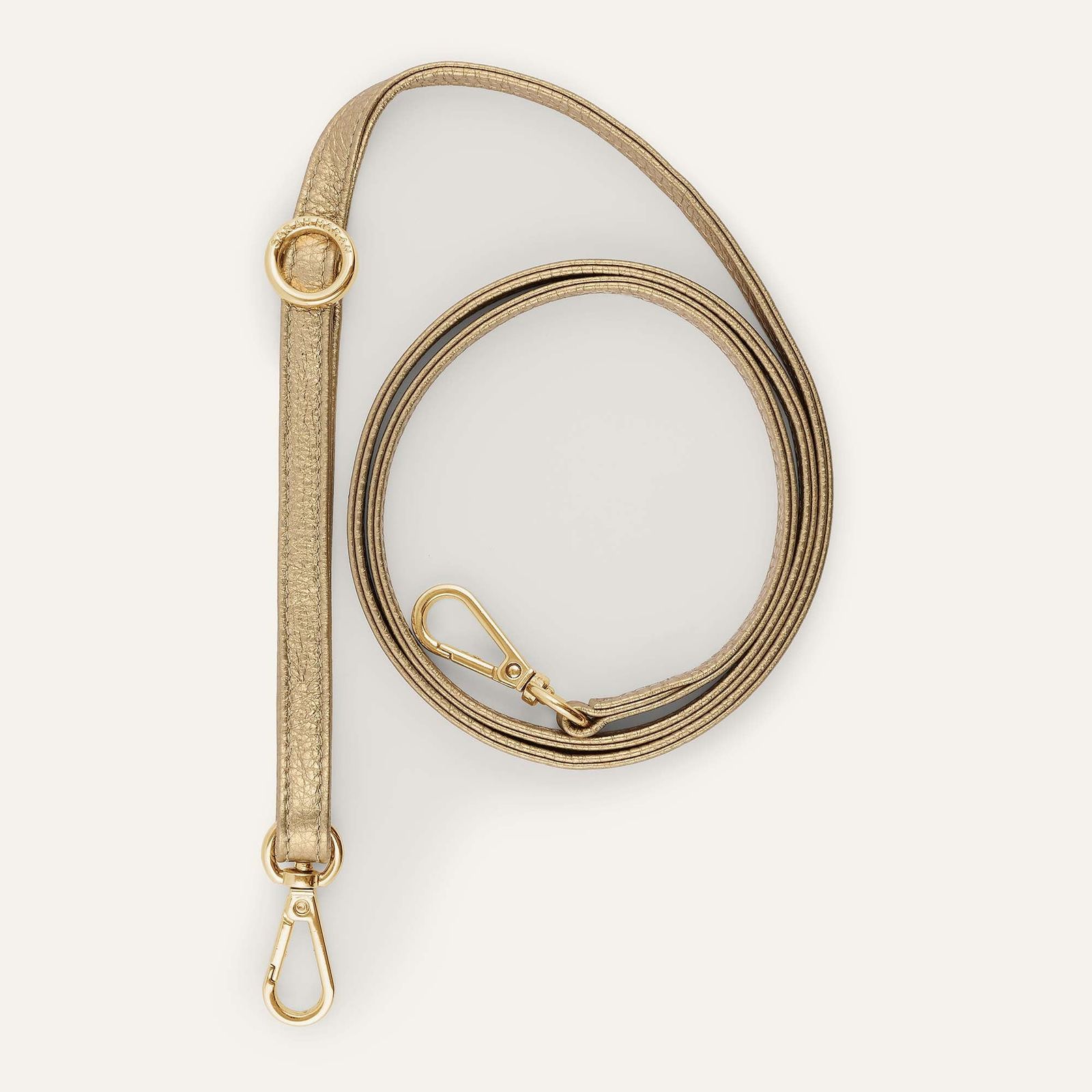 Thin Adjustable Strap | Shimmer Metallic Gold with Gold hardware