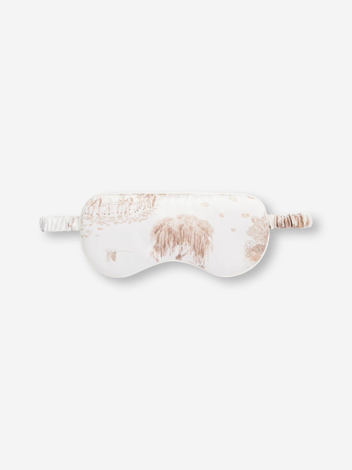 Brindisi Silk Eye Mask Ivory London Toile