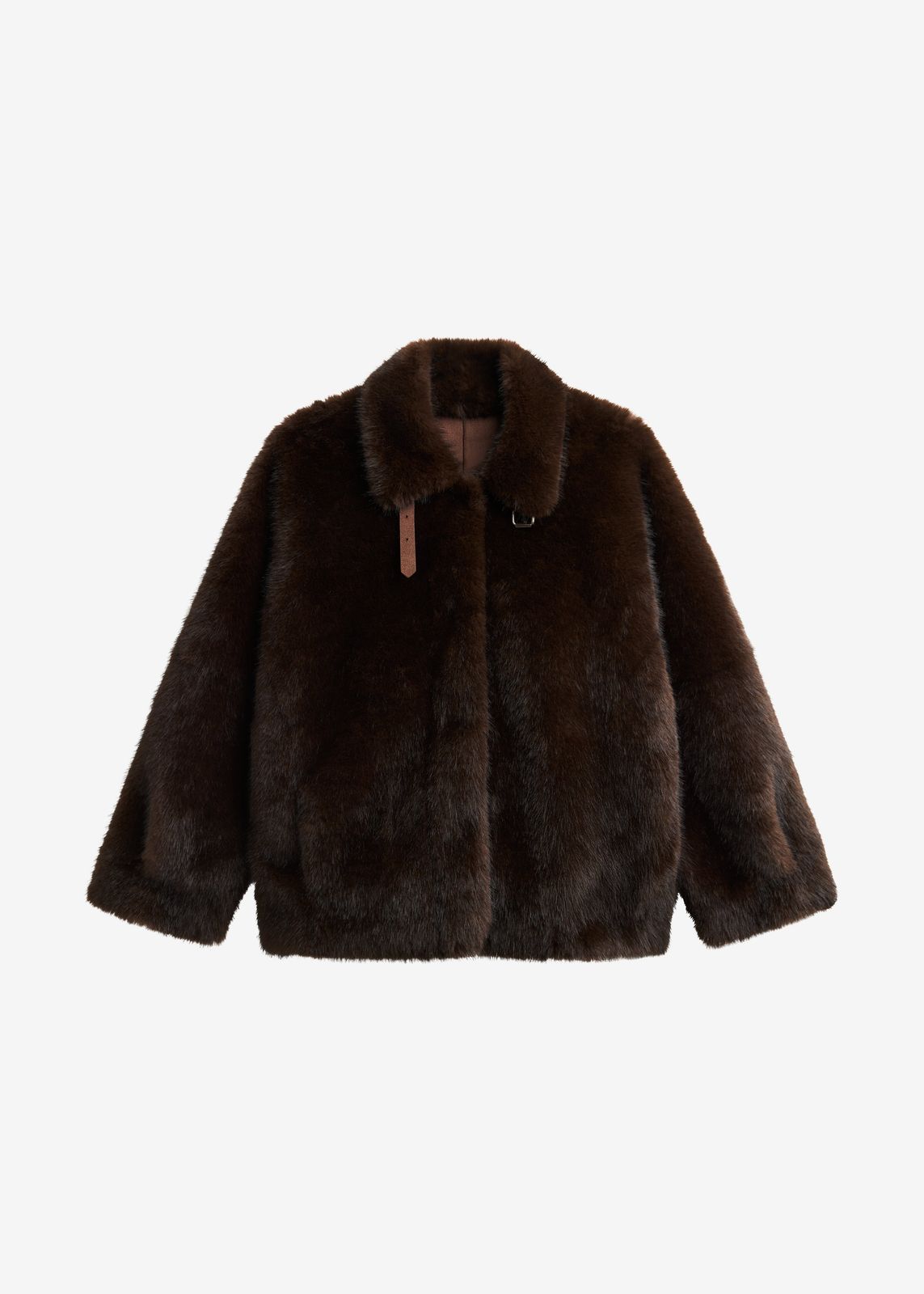 Senja Faux Fur Jacket - Dark Brown