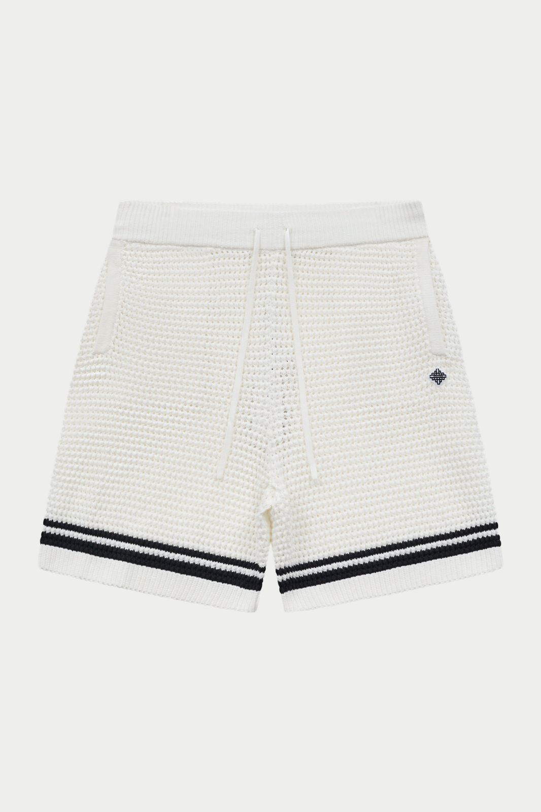 CROCHET KNITTED SHORTS - WHITE