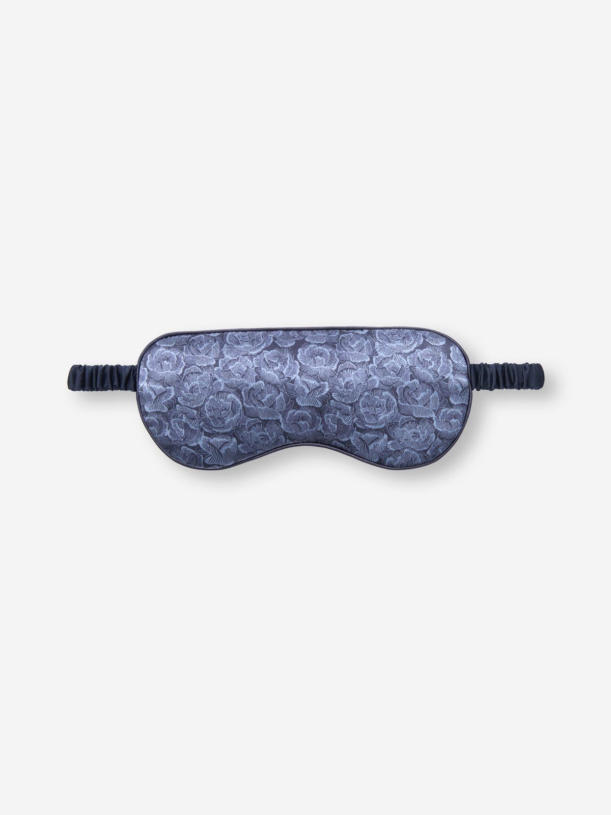 Brindisi Silk Eye Mask Navy Blue Rose