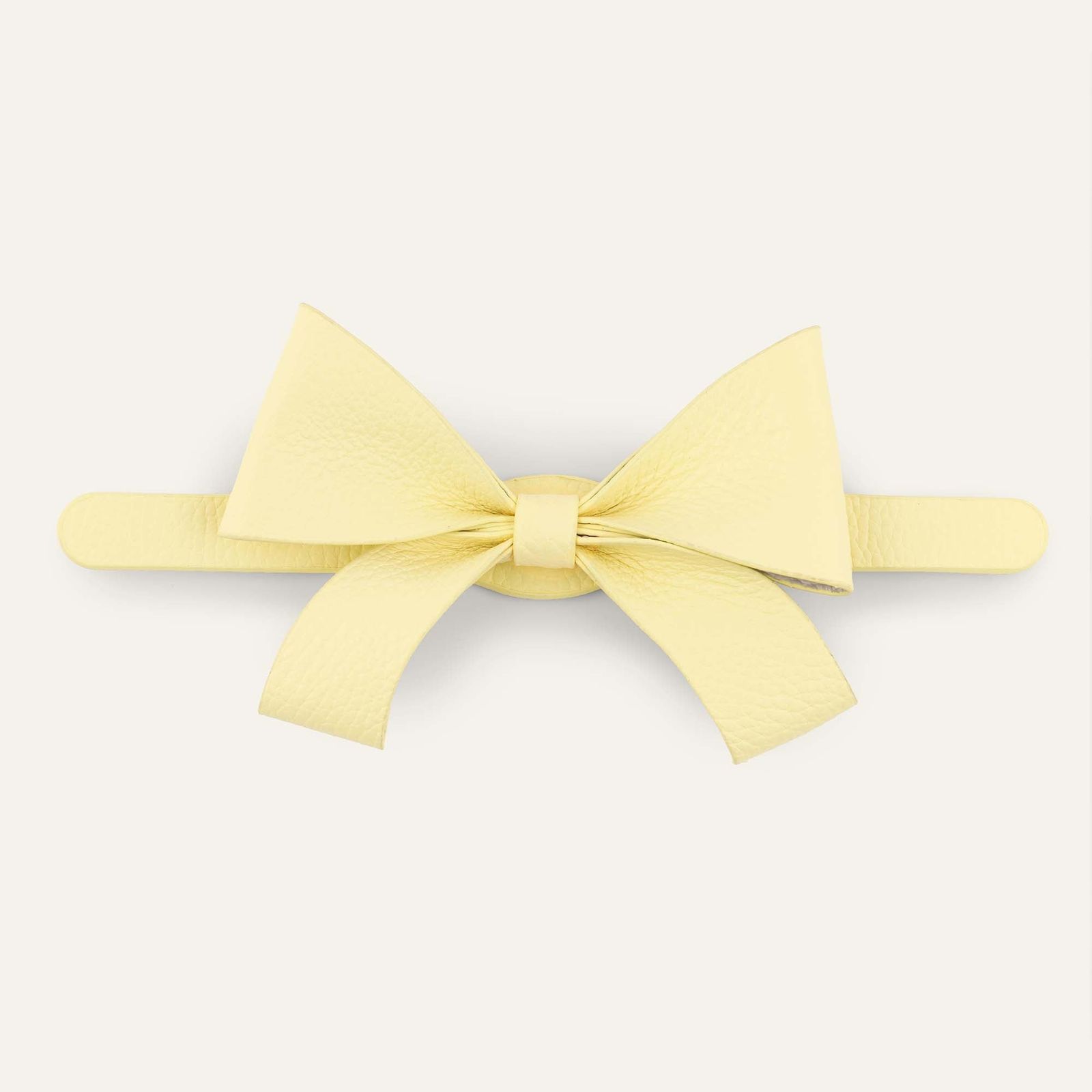 Bijoux Bow Classic | Lemon Cream  with Gold hardware