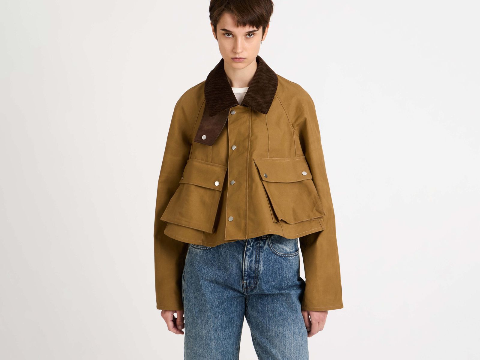 WOMENS BARN JACKET IN BISCUIT