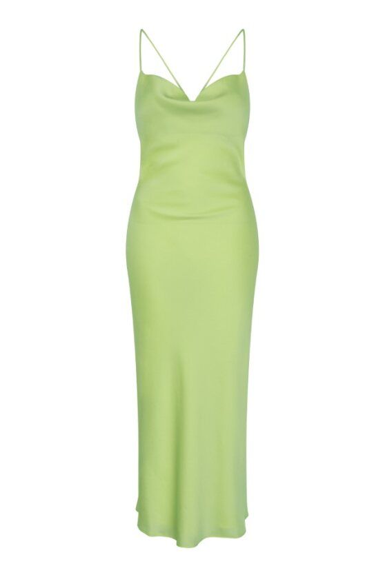 Riviera Midi Dress In Apple Green