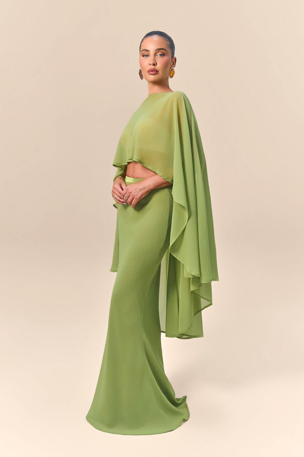 PRIMROSE MAXI SKIRT | GREEN