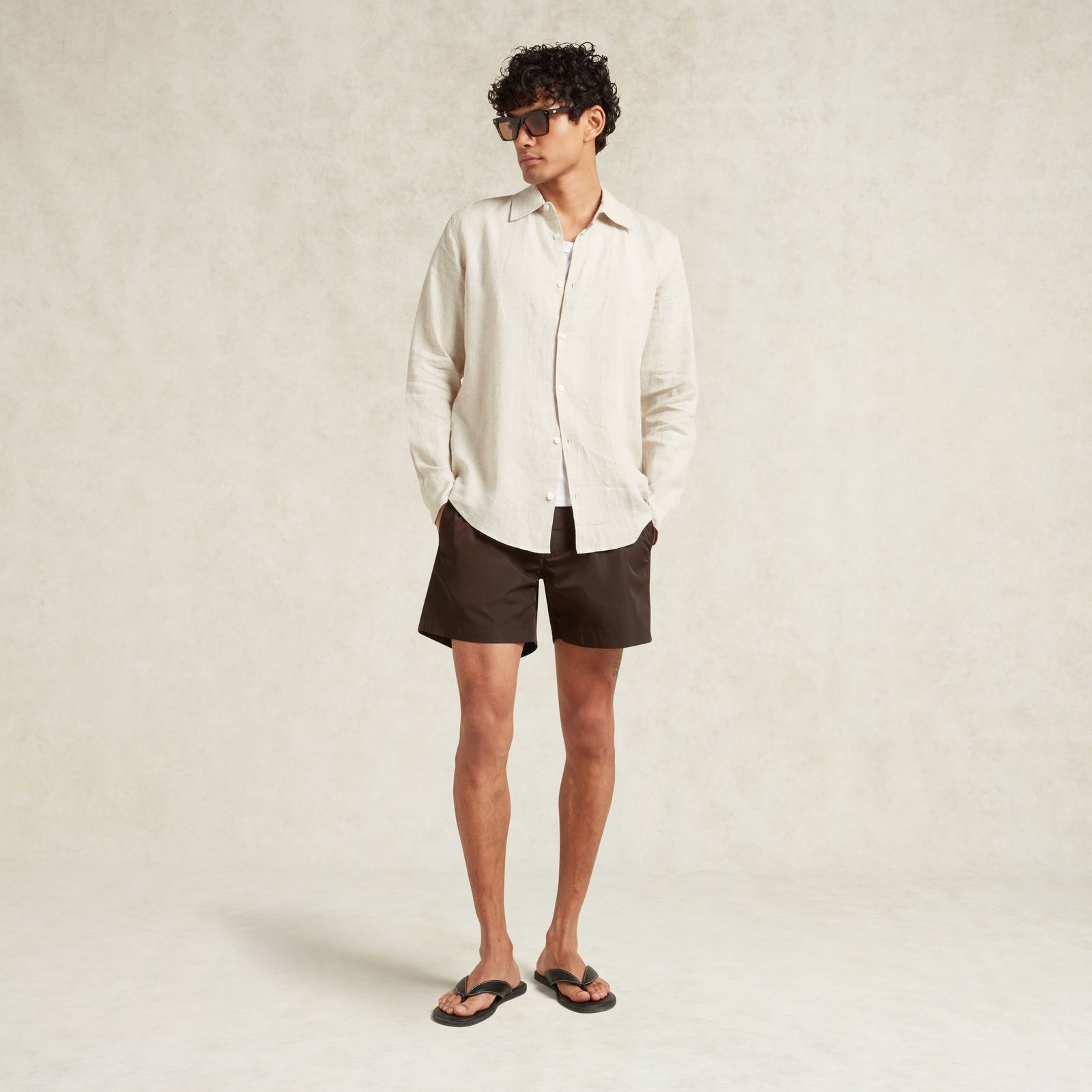 Oceano Drawstring Swimshort - Chocolate Brown