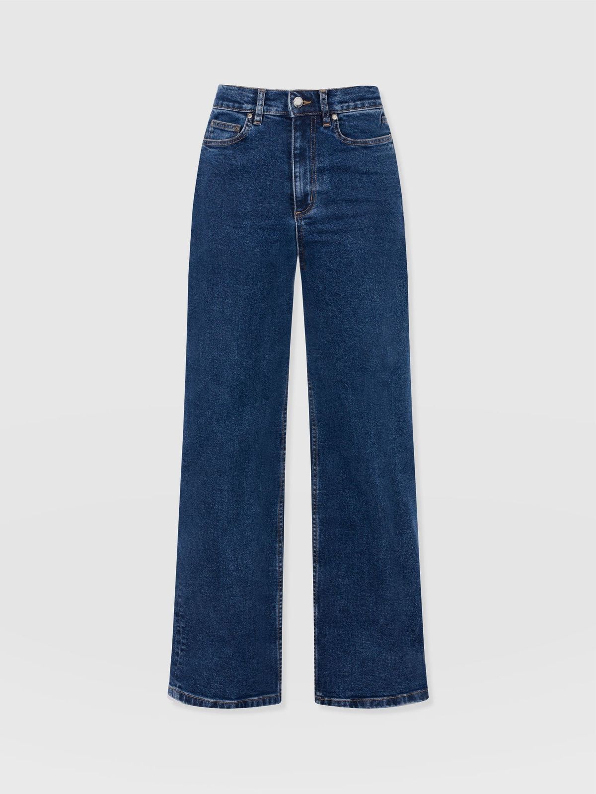 Wide Leg Jean - Mid Blue