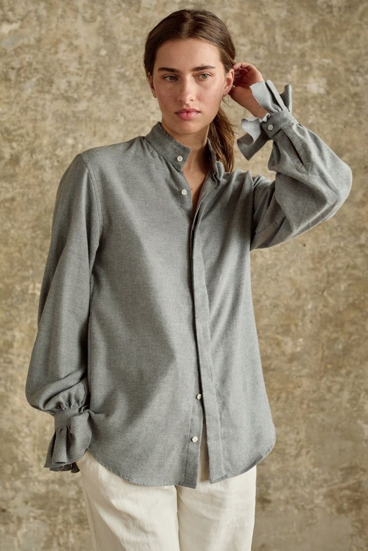 Chemise BOUDOIR Flanelle grise