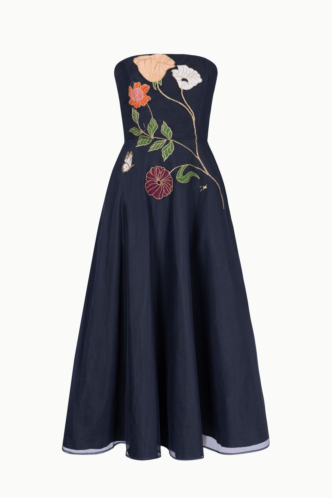 Freya Embroidered Strapless Dress