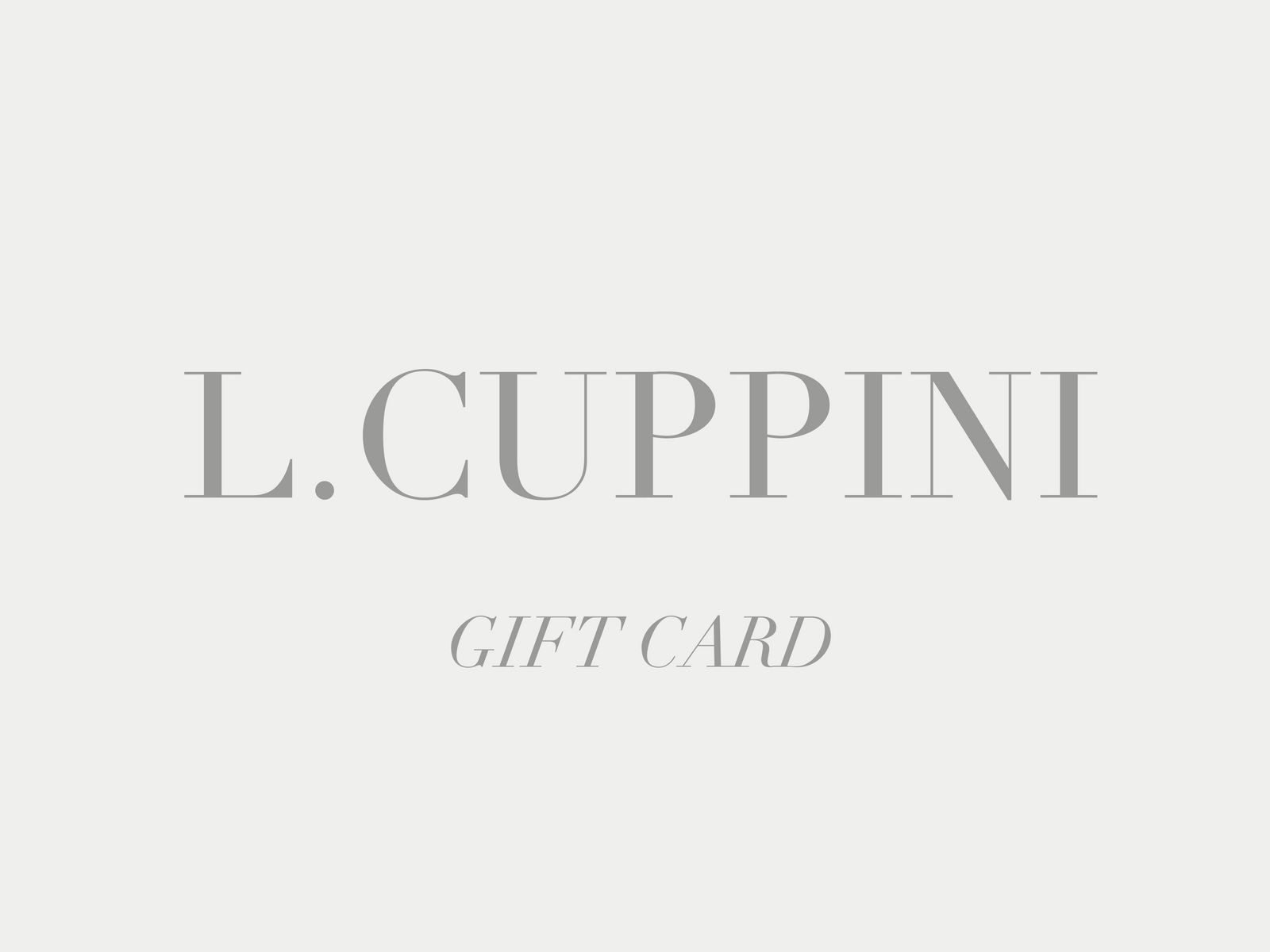 L.CUPPINI gift card