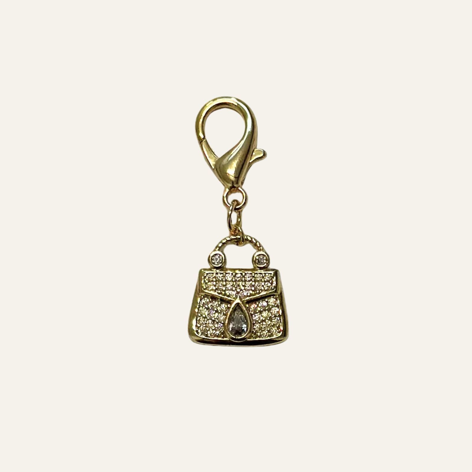 Handbag Charm | Handbag with Gold hardware