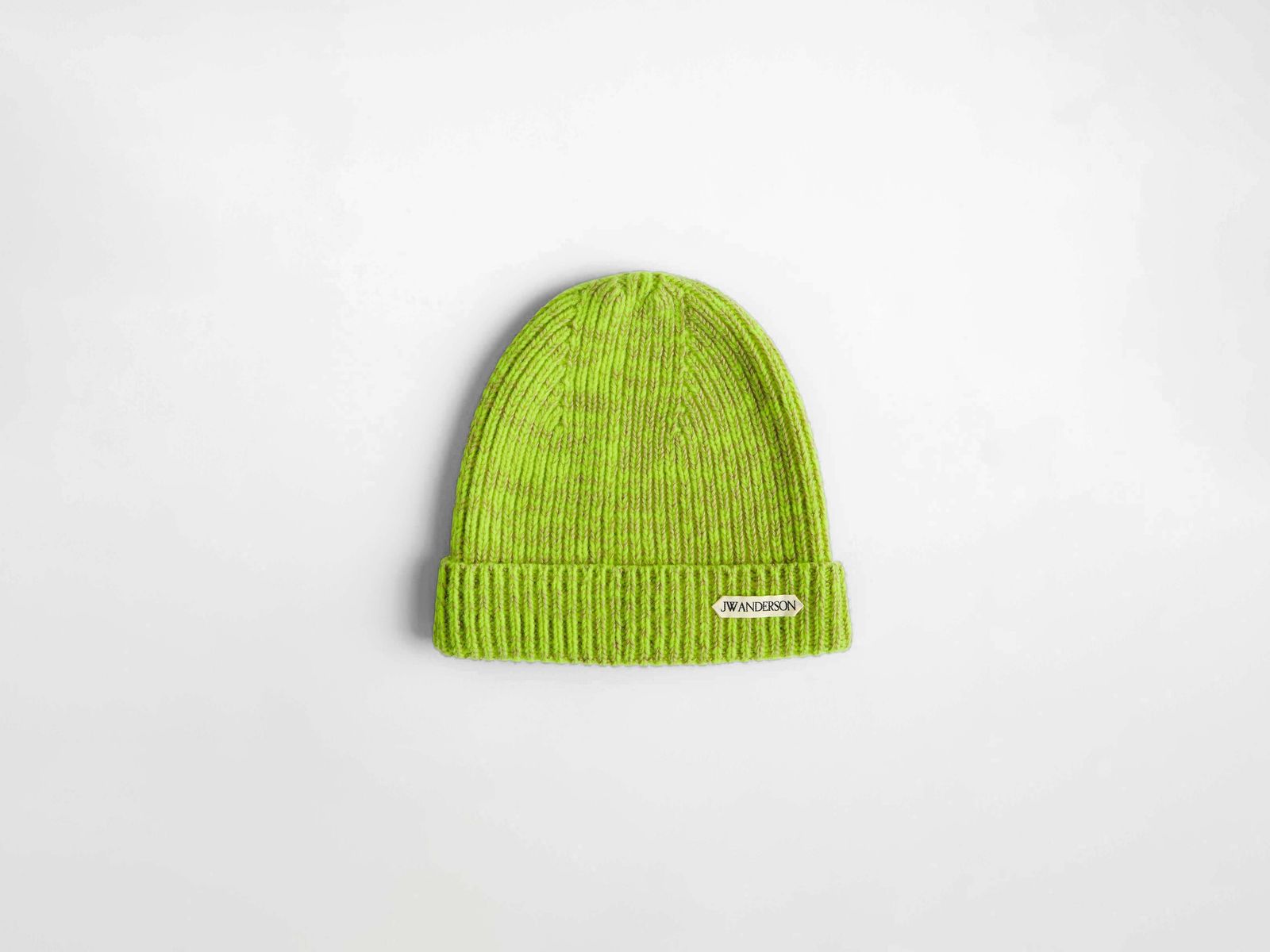 MOULINE BEANIE HAT IN NEON YELLOW