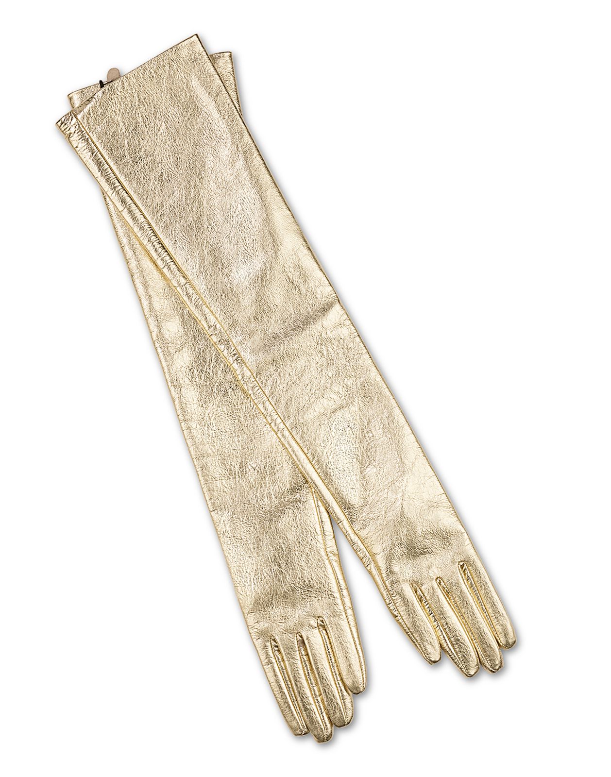 Bea Long Metallic Leather Gloves