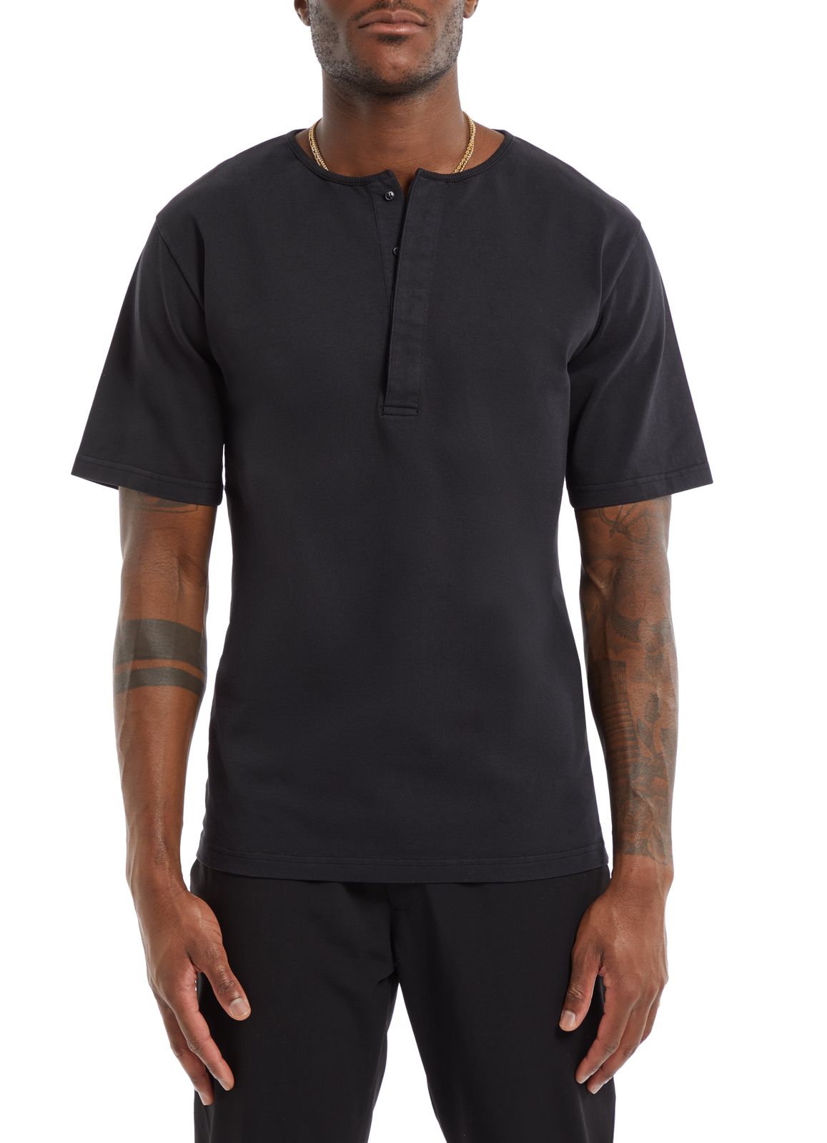 Aged Black Henley