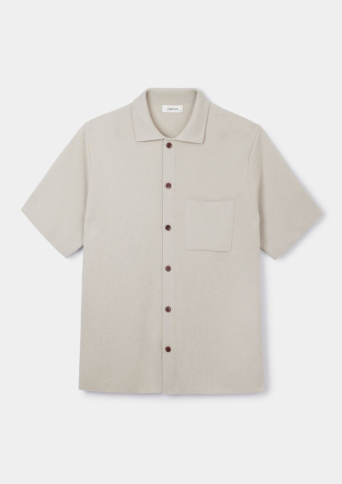 Chalk Cotton Knit Polo