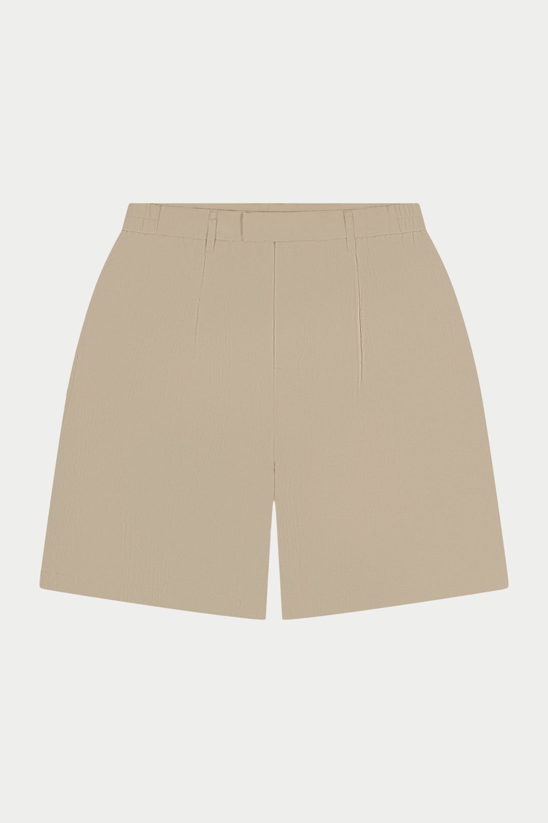 TEXTURED TAILORED SHORTS - STONE