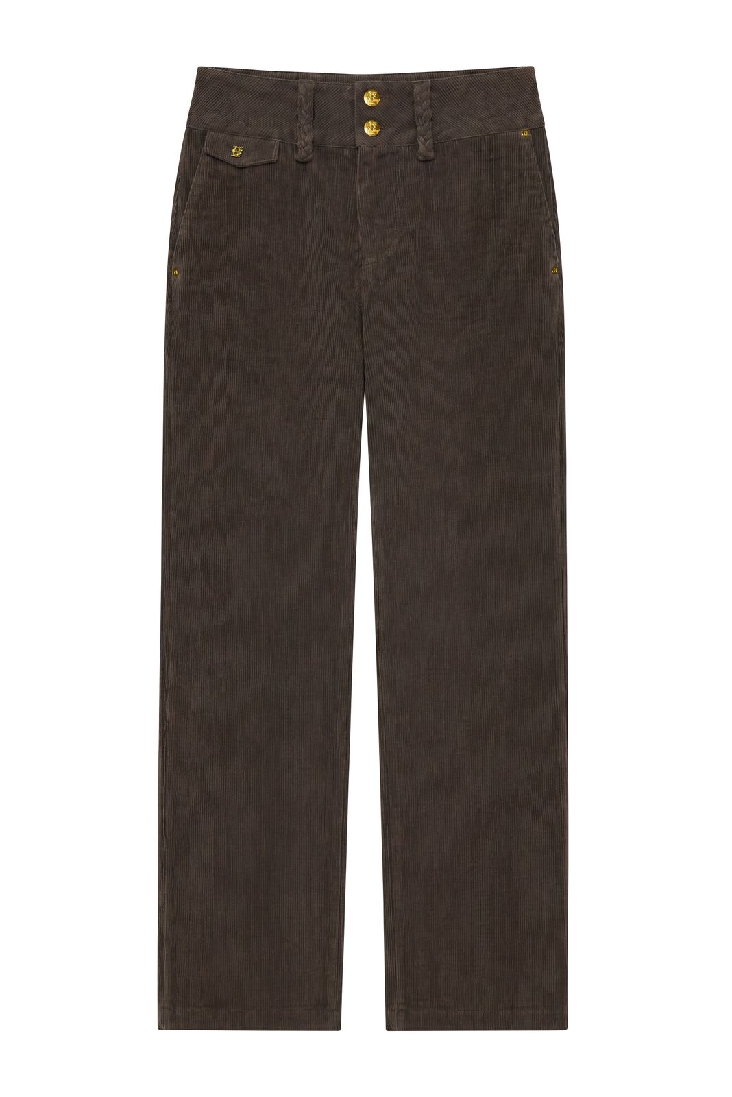 Tailored Wide Leg Cord (khaki)