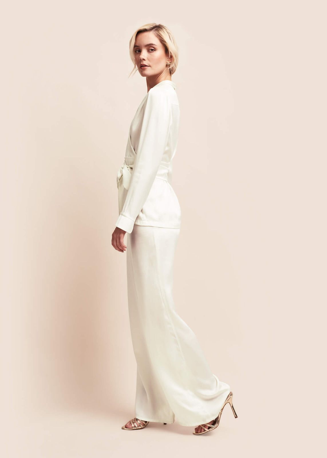 Roxy Eva Ivory Silk Trouser Suit