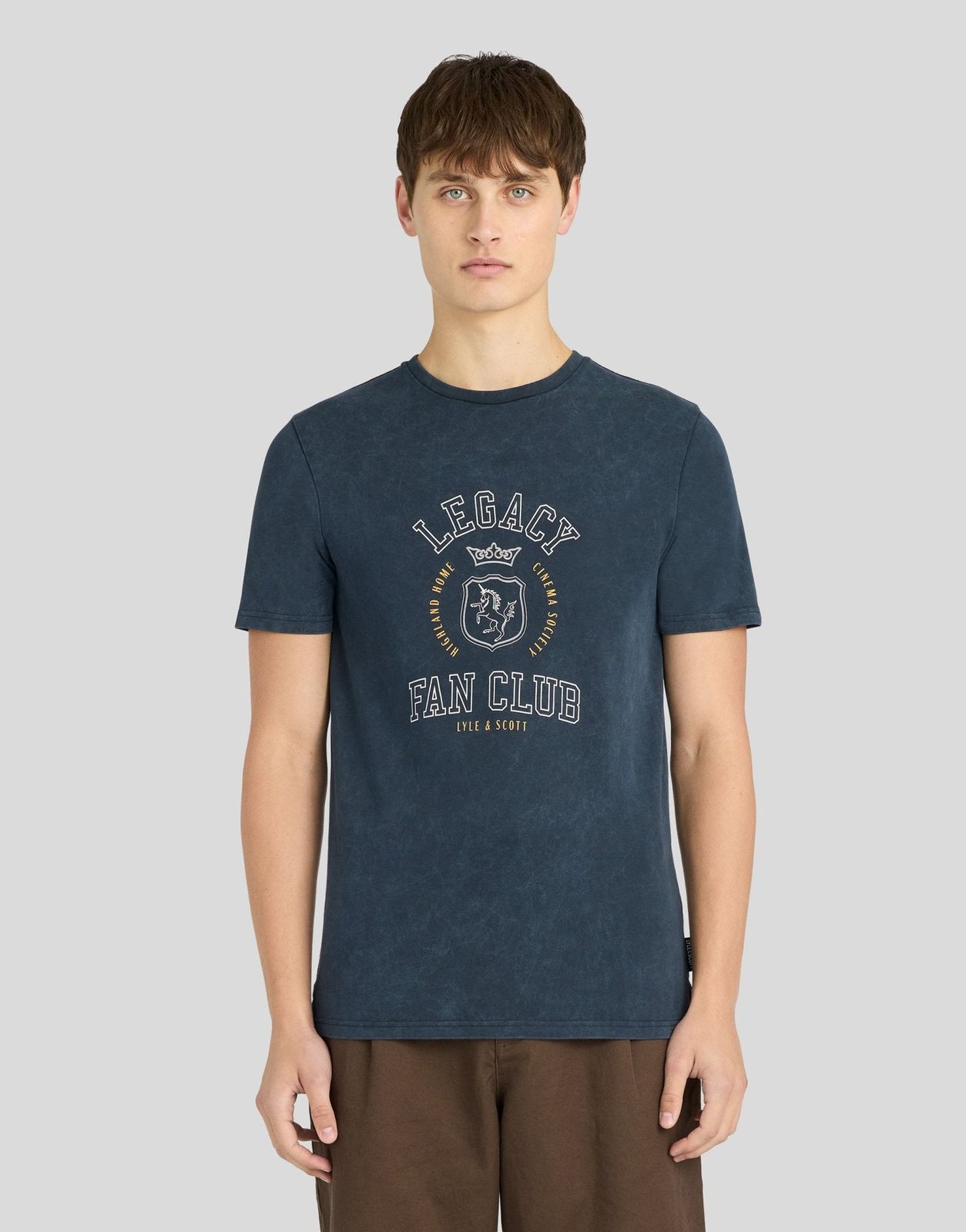 Chest Graphic Washed Cotton T-Shirt