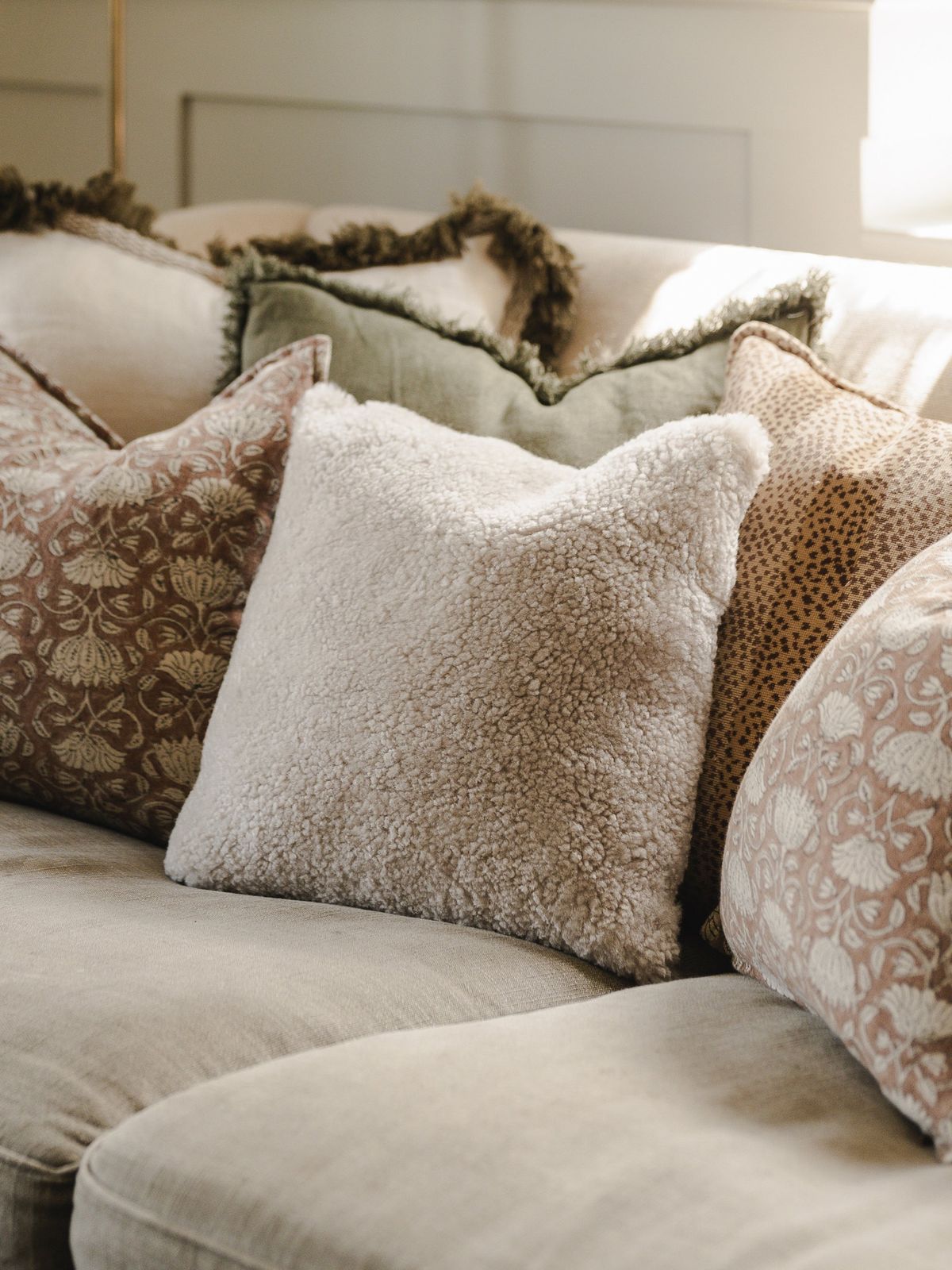 Shearling Cushion - Moonlight
