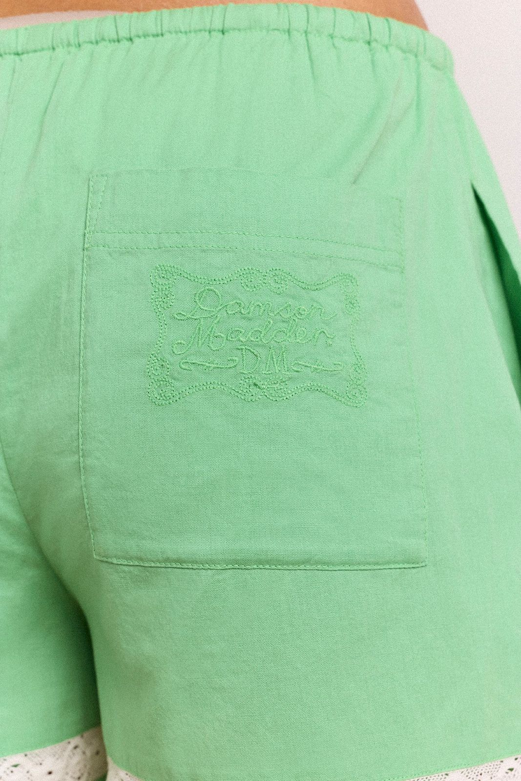 Jovie Lace Insert Shorts - Mint
