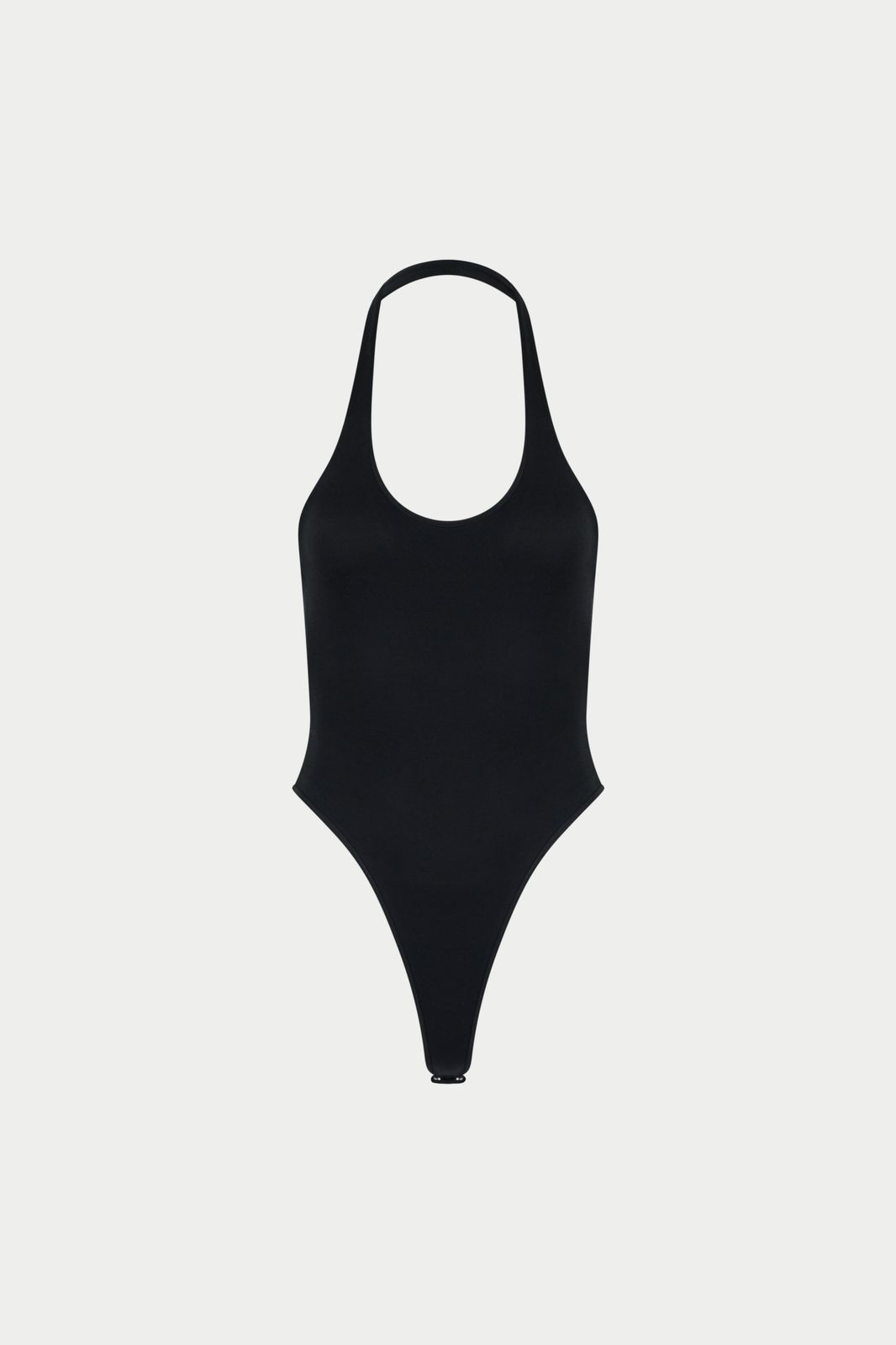 SCOOP NECK BODYSUIT - BLACK