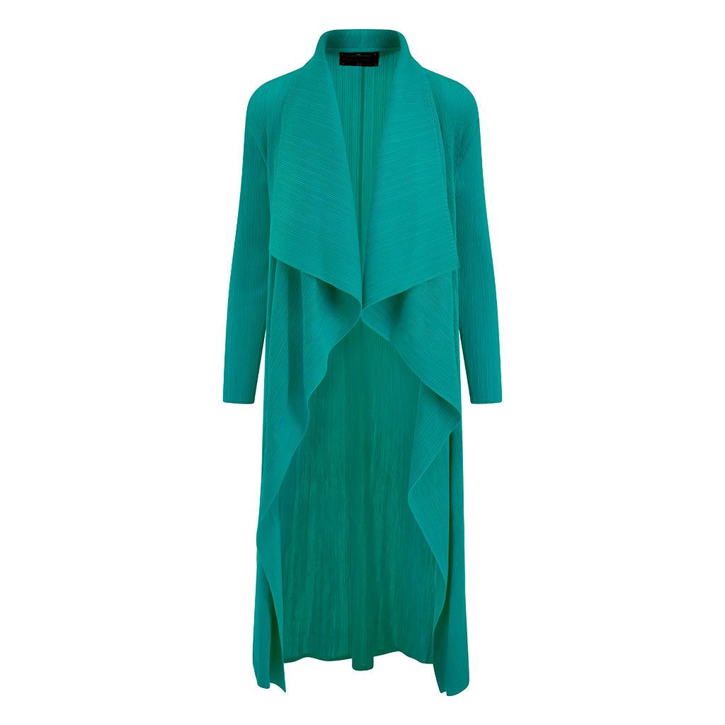 Aqua Waterfall Crinkle Coat
