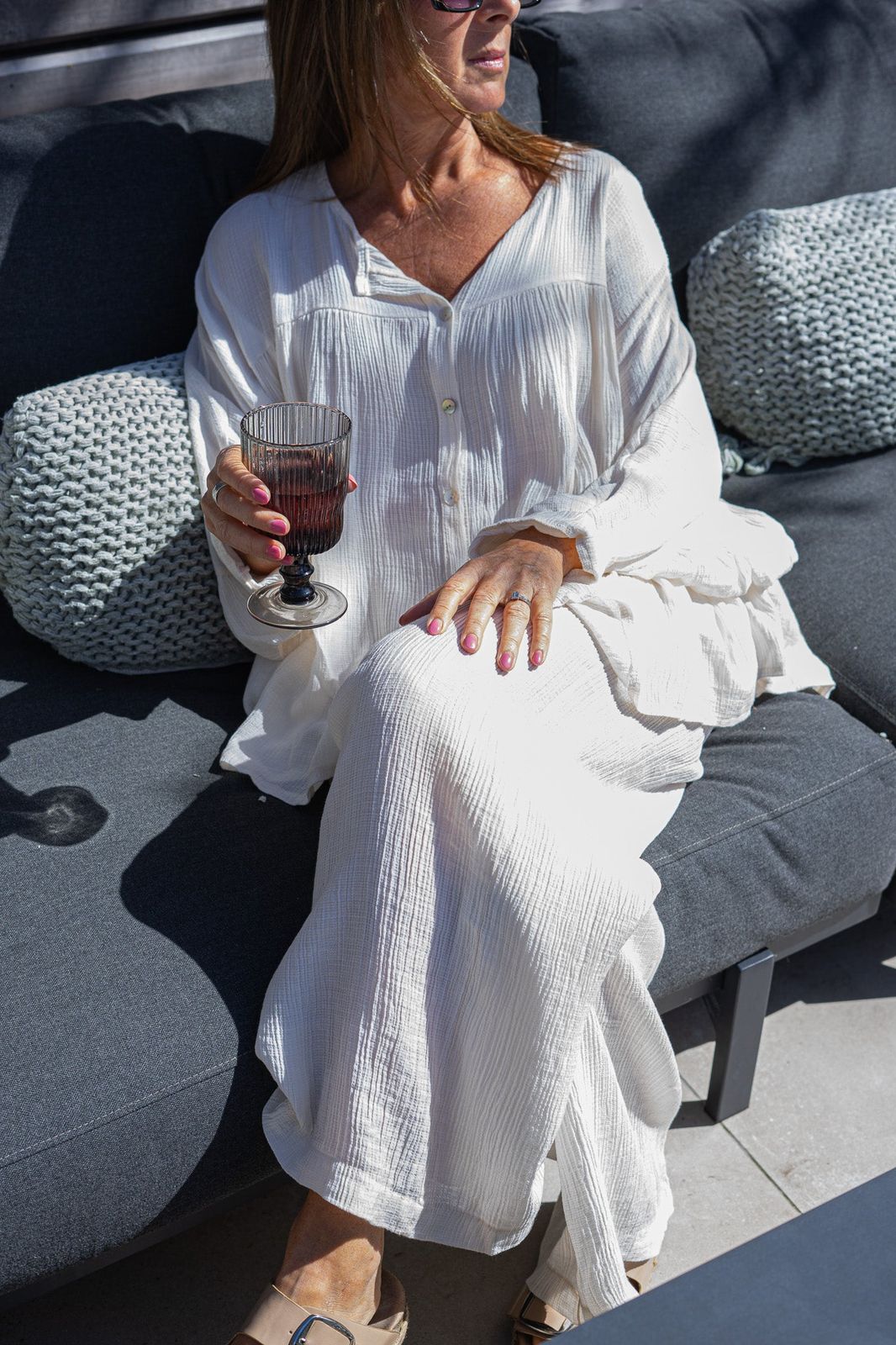 Callum Viscose Crepe Peasant Shirt