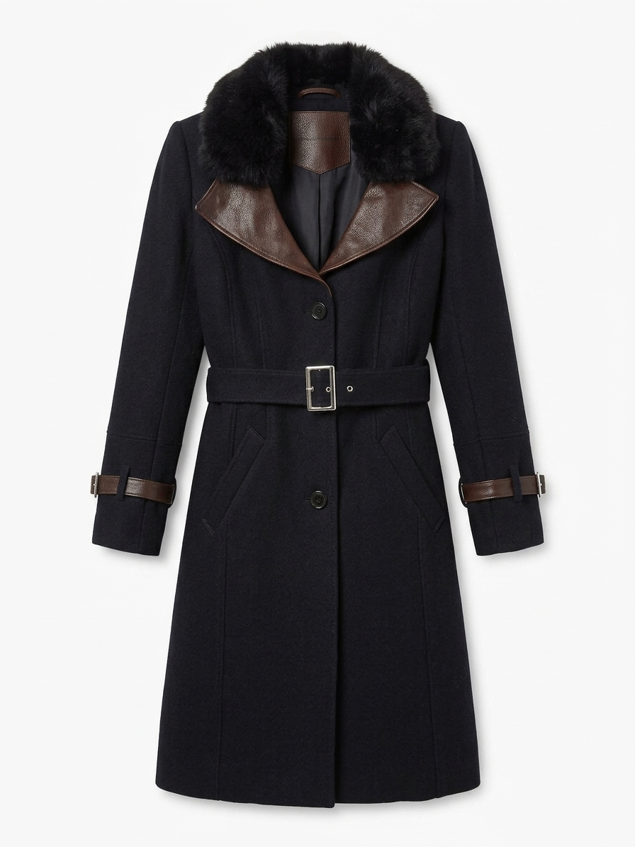 Navy London Coat