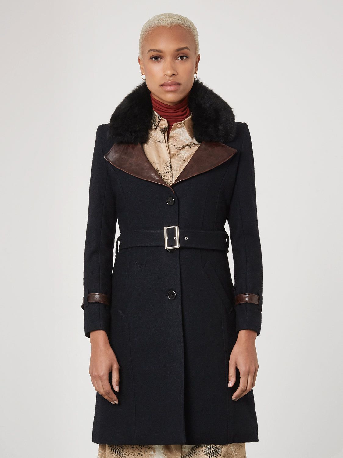 Navy London Coat