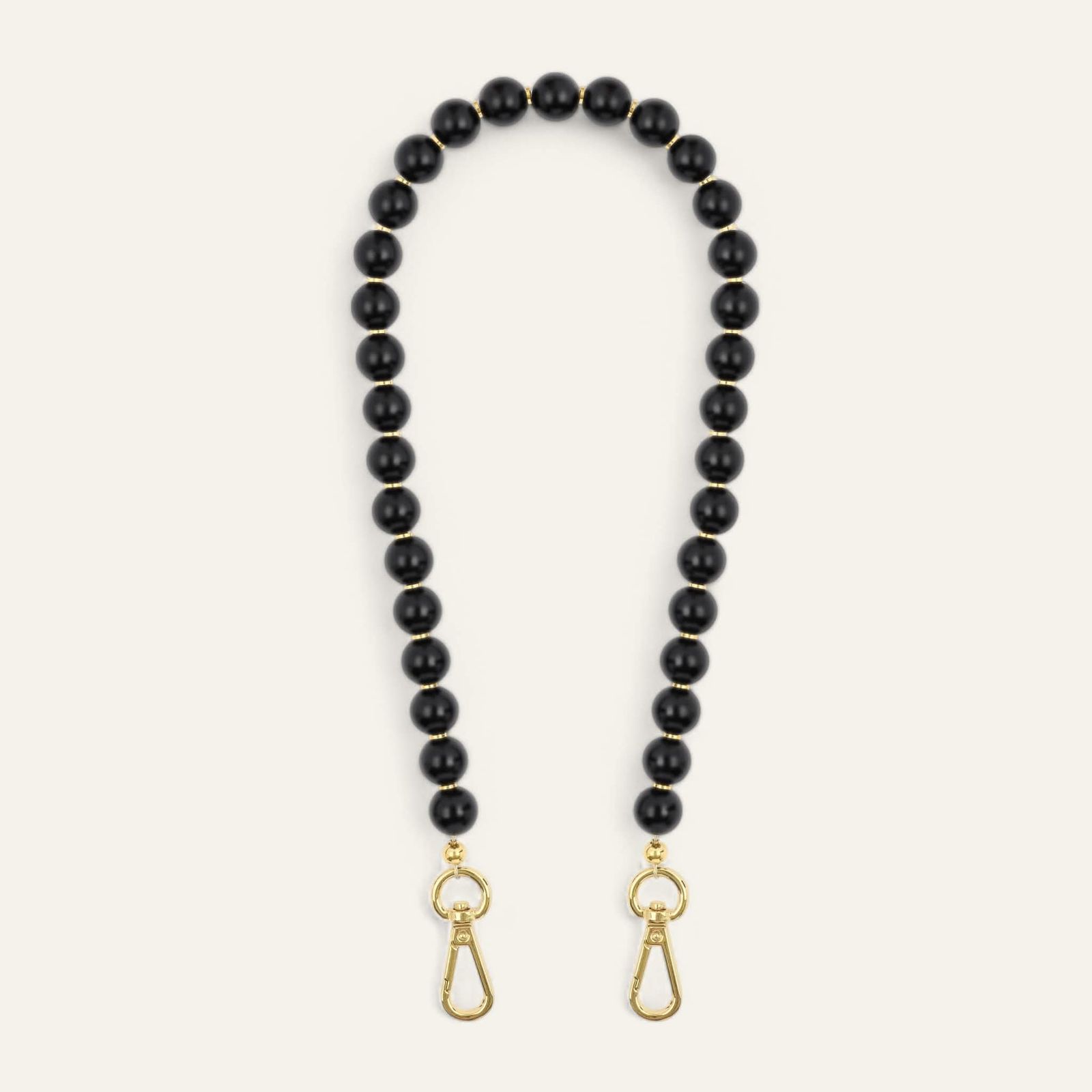 Aurora Strap | Black with Gold hardware