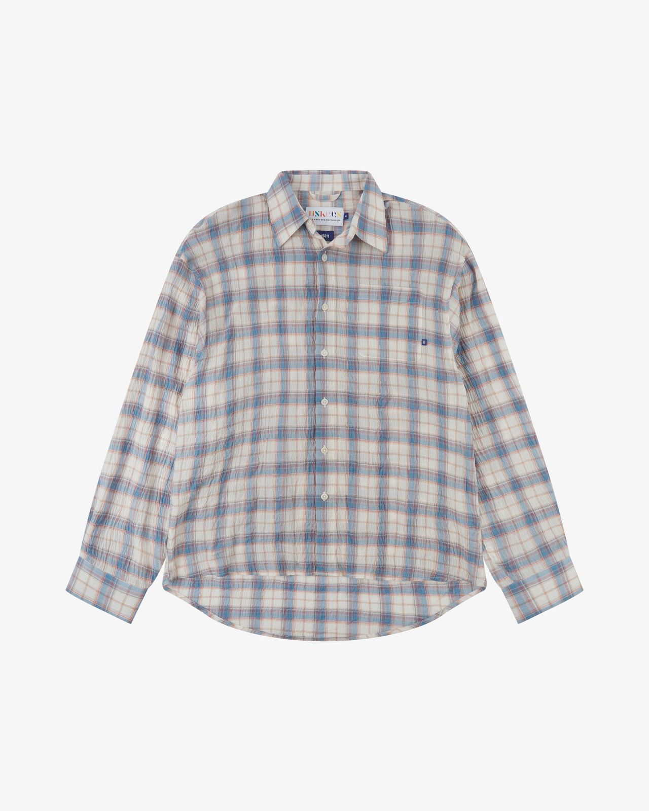 6011 Timber leah shirt - blue pebble plaid