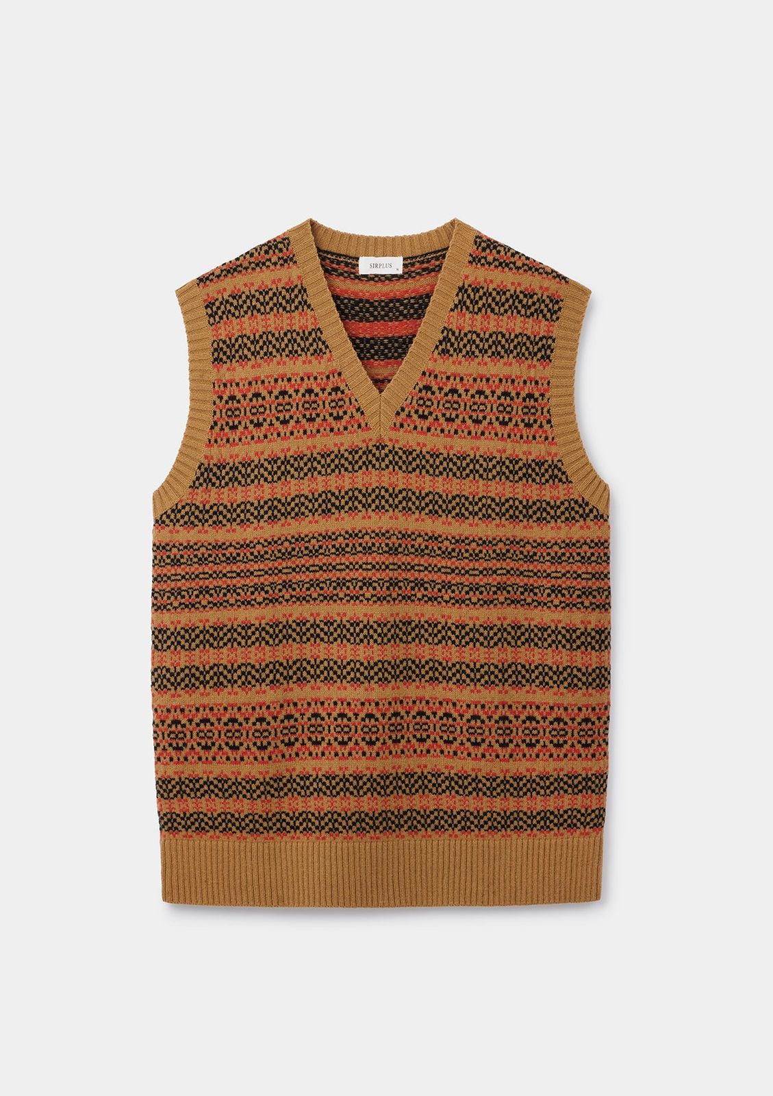 Golden Ember Tides Fair-Isle Lambswool Vest