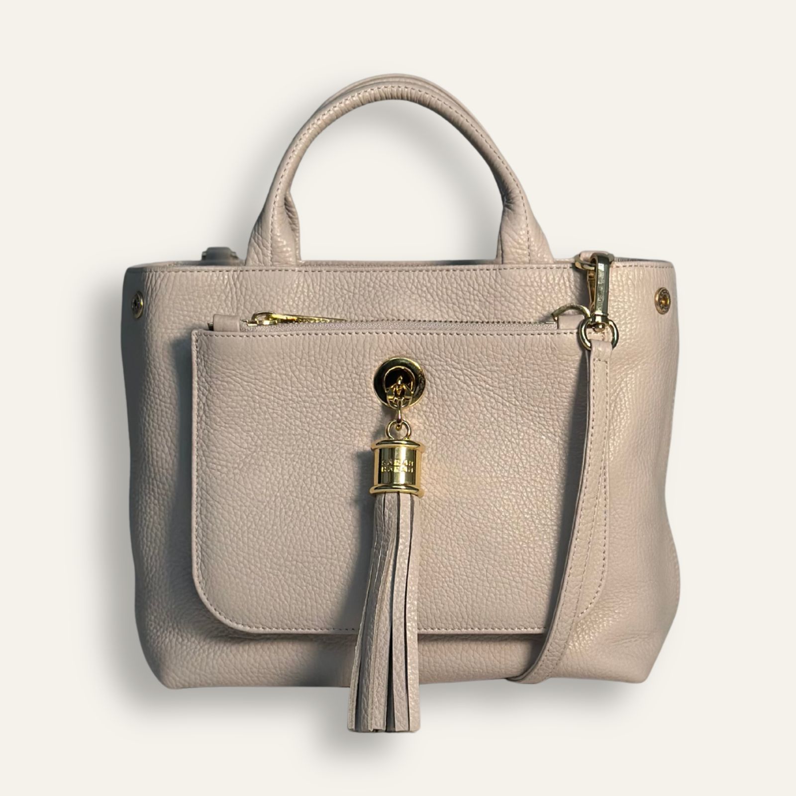 Preloved Mini D Tote | Porcelain with Gold hardware