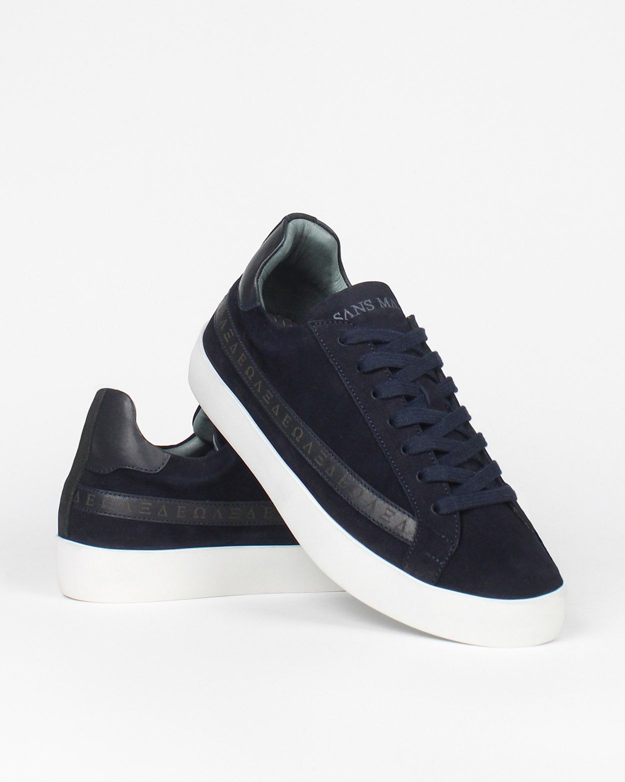 Olympus Low Top Trainers - Midnight Blue Nubuck Leather
