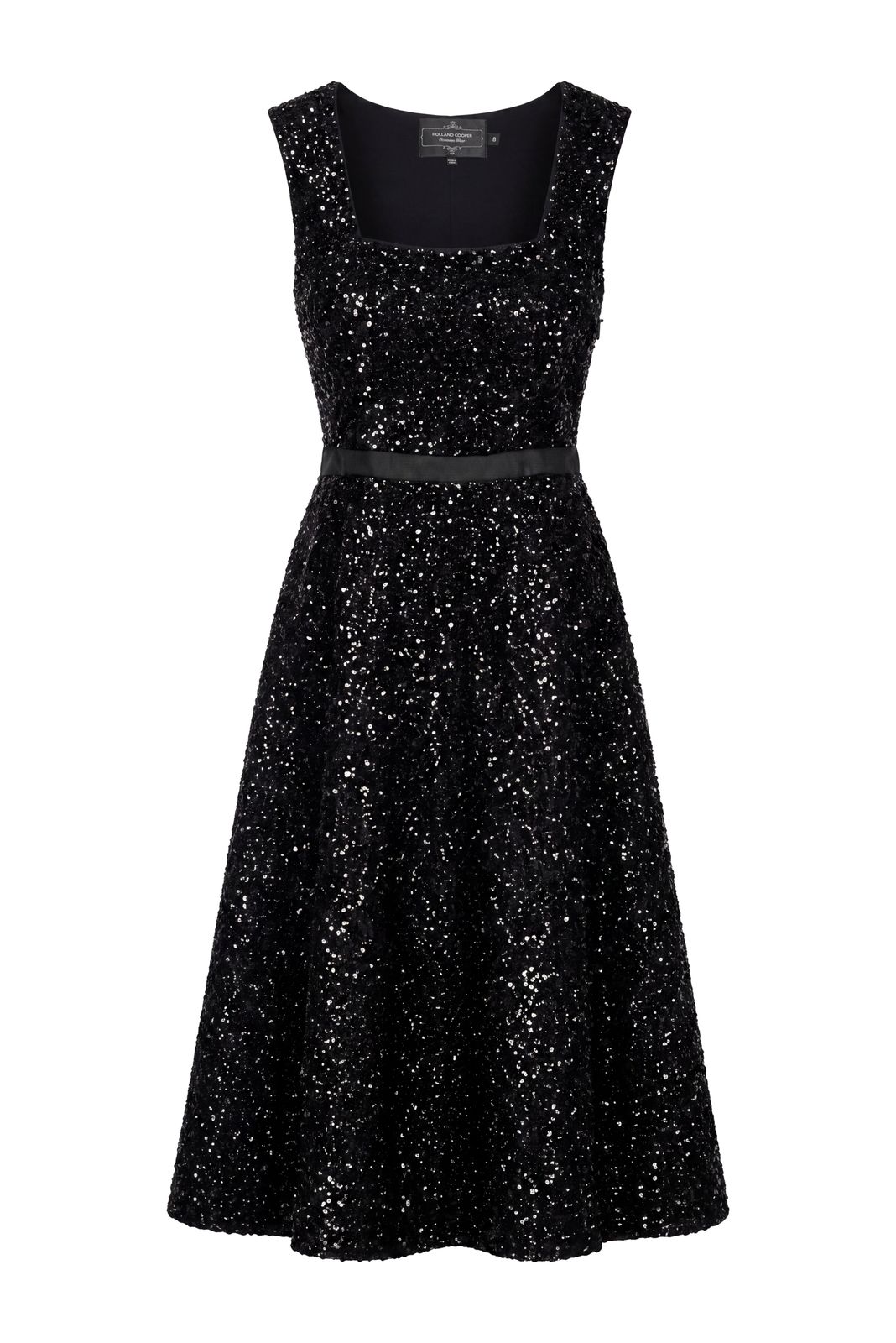 Apsley Sleeveless Sparkle Dress (black Sequin)