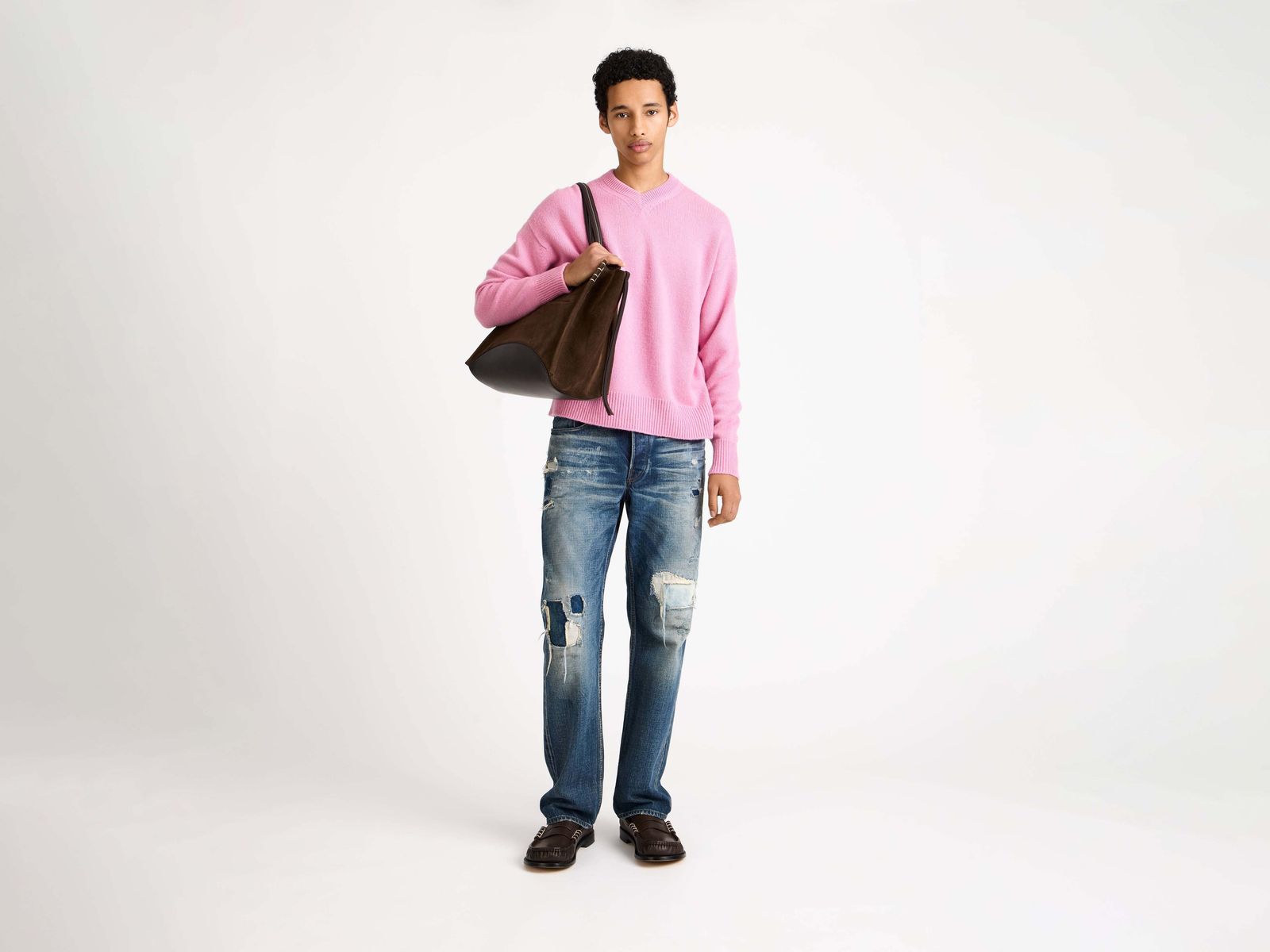 CL_V-NECK JUMPER - NAVY_KW1423YN0472
