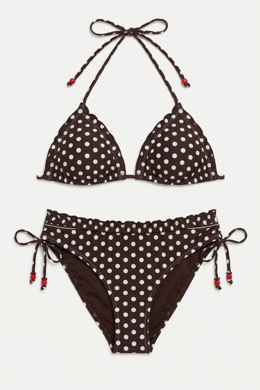 Cove Bikini Bottom - Spot Stripe Print