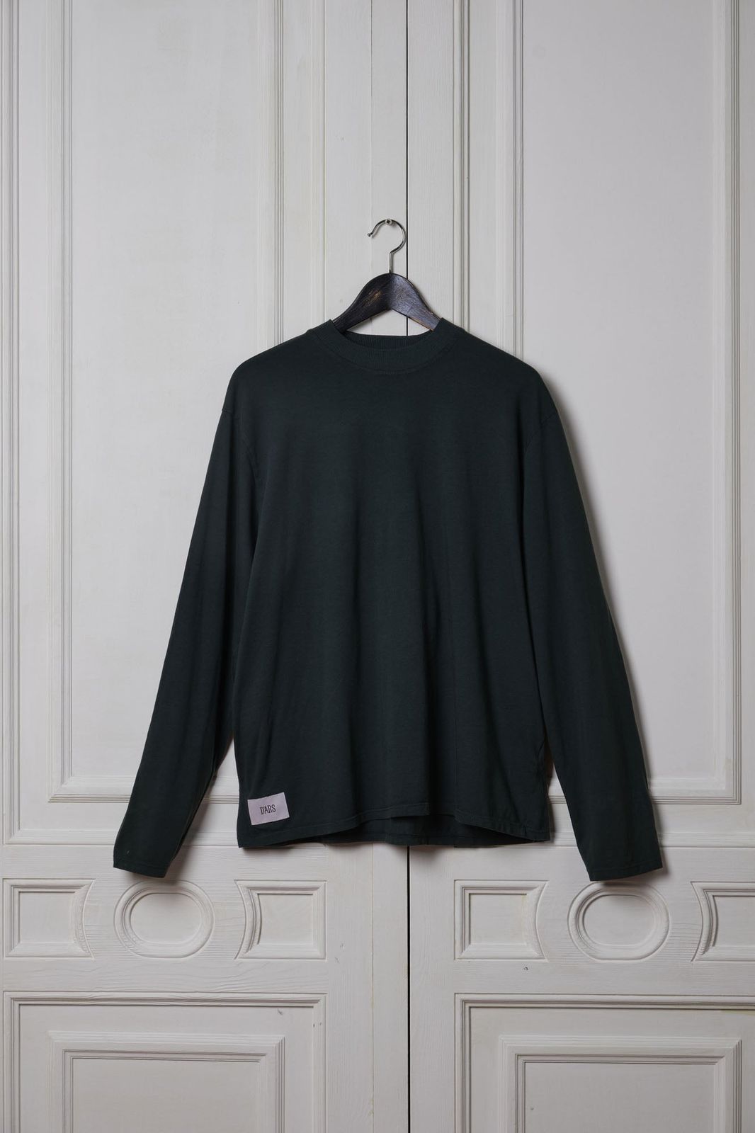 Dark Green Embroidered Long Sleeve Tee