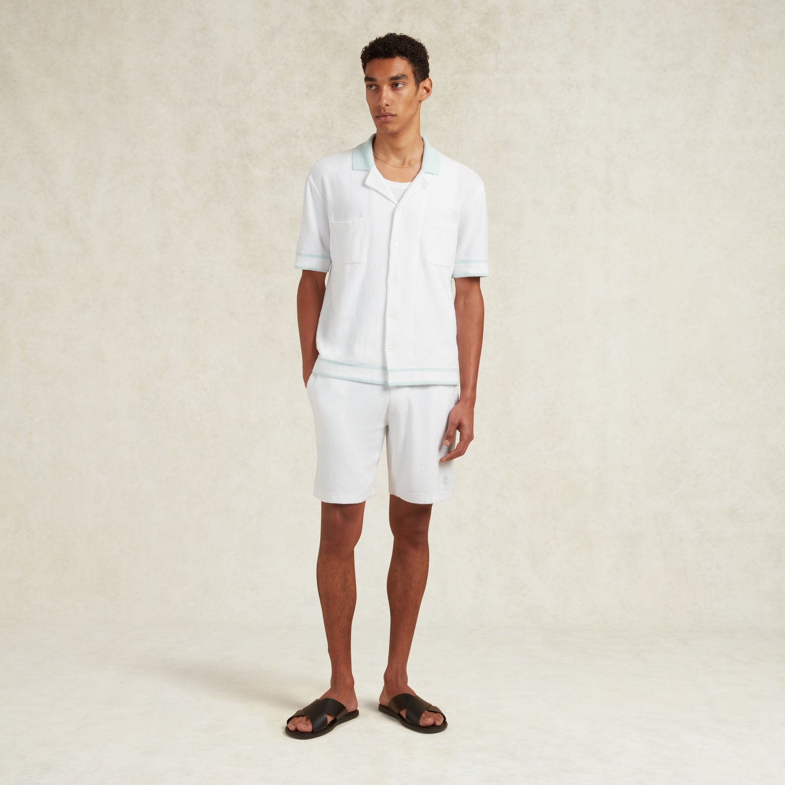 ARMAS COTTON BOUCLE KNIT SHORT - WHITE