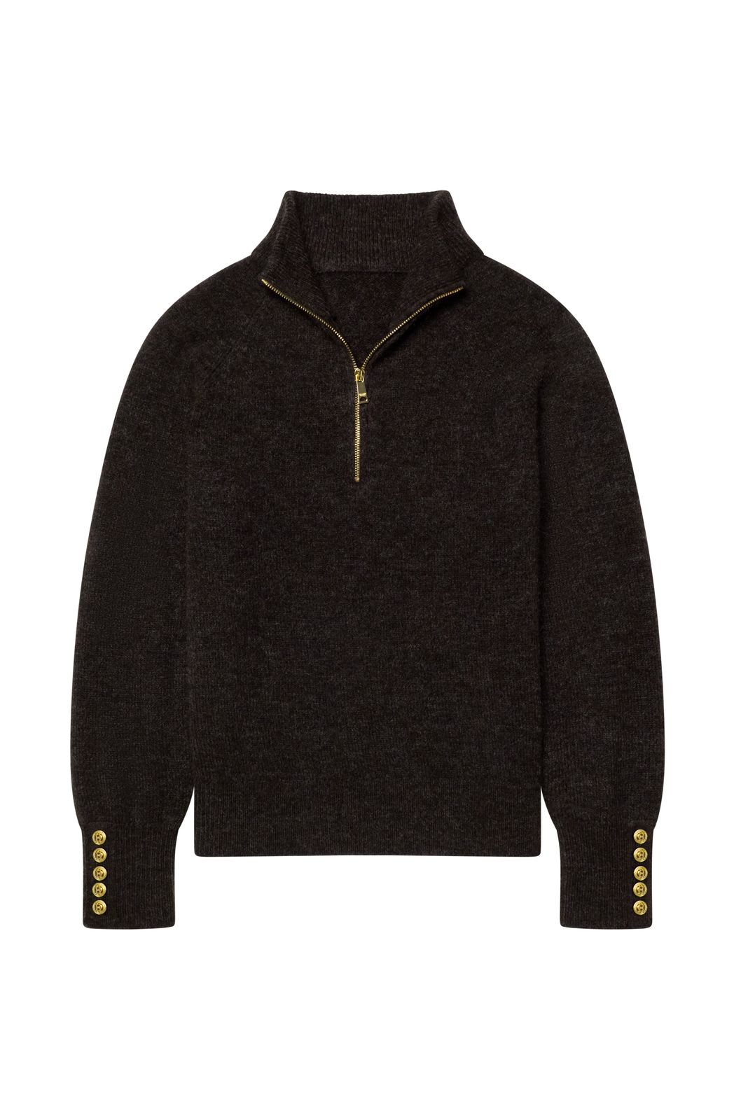 Tori Quarter Zip Knit (chocolate)